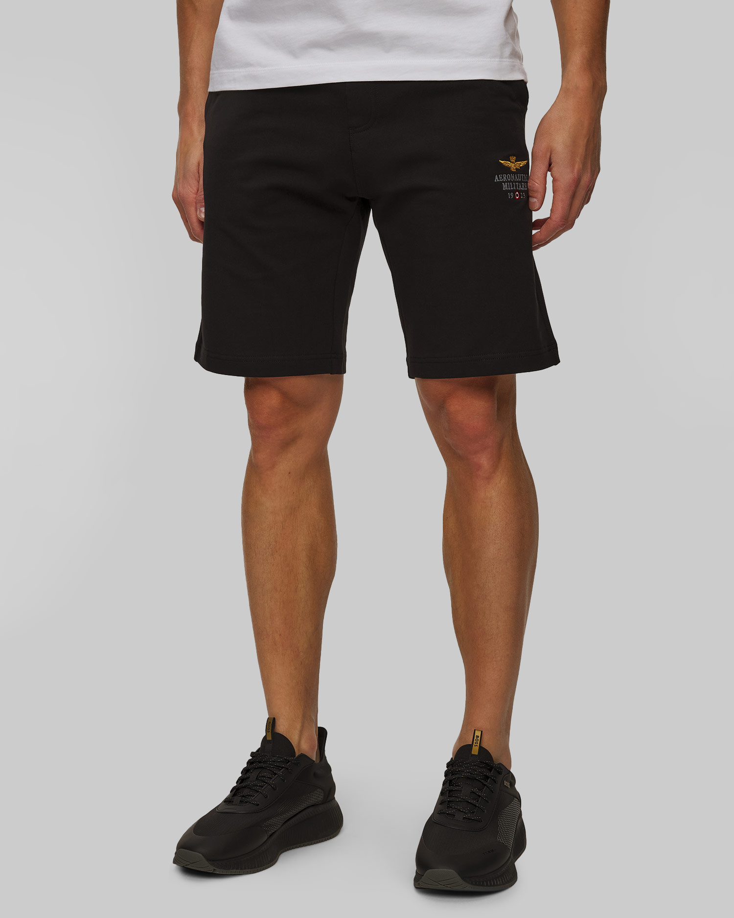 Shorts da tuta neri da uomo Aeronautica Militare