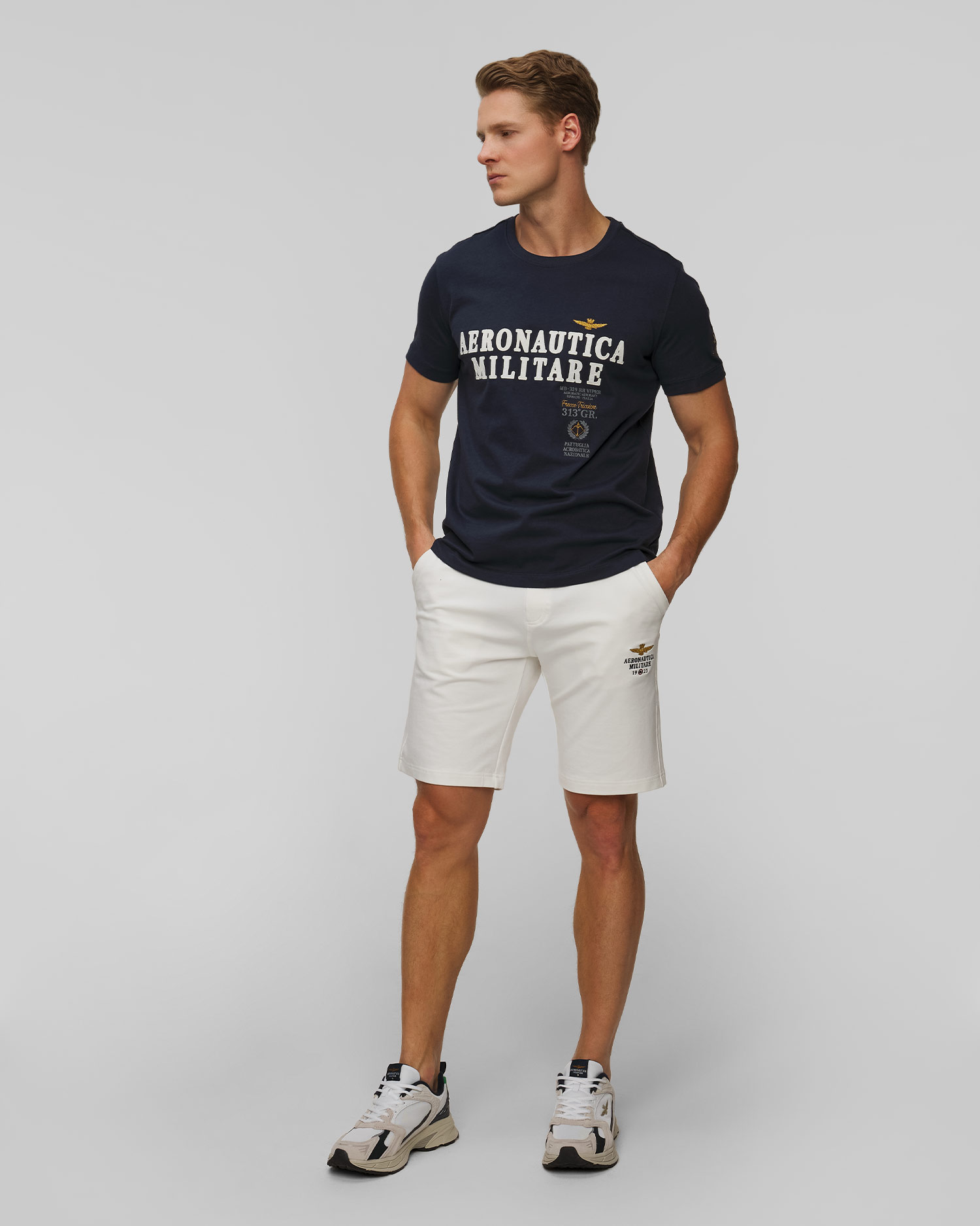 Shorts da tuta bianchi da uomo Aeronautica Militare