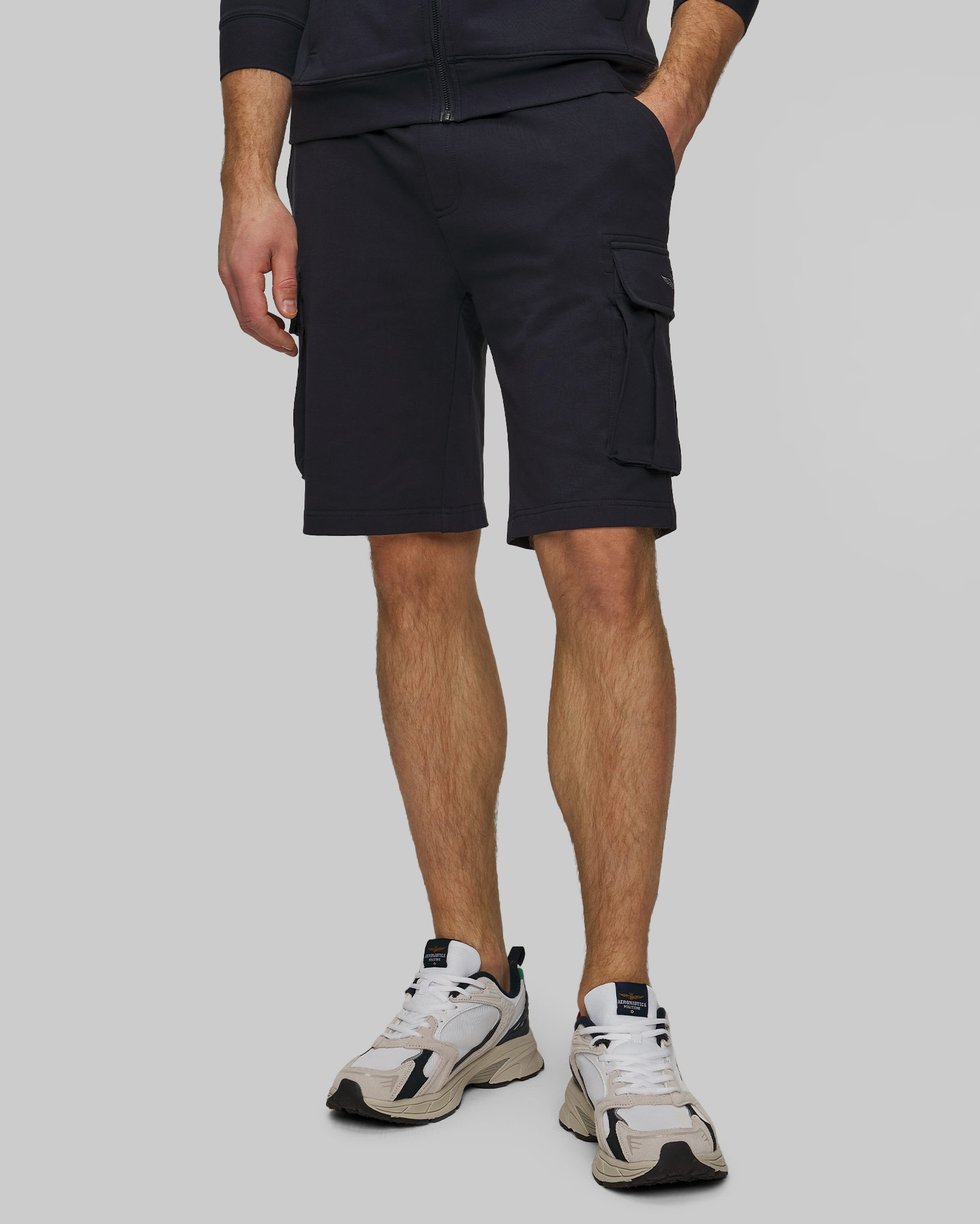 Shorts da tuta blu scuro da uomo Aeronautica Militare