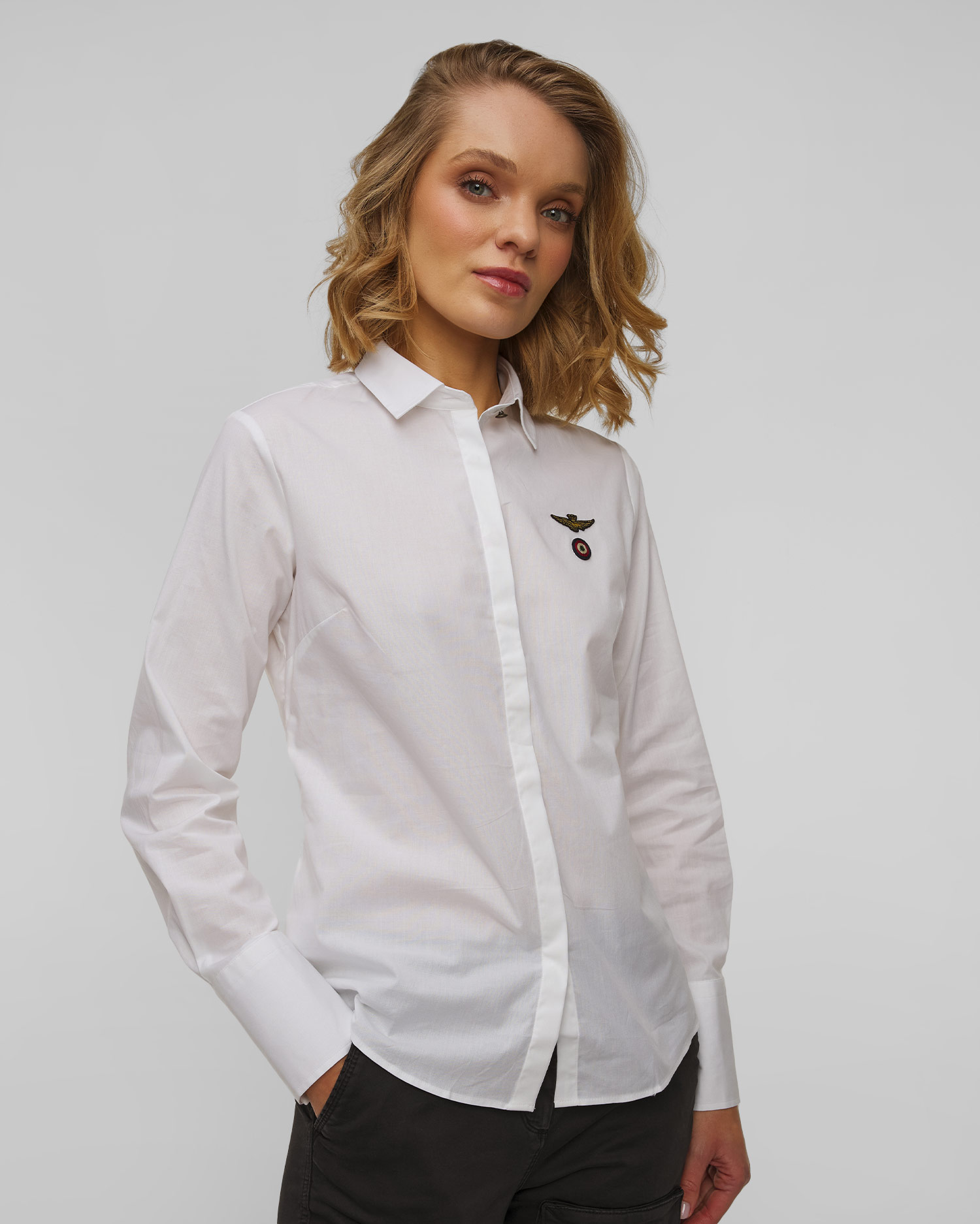 Chemise blanche pour femmes Aeronautica Militare