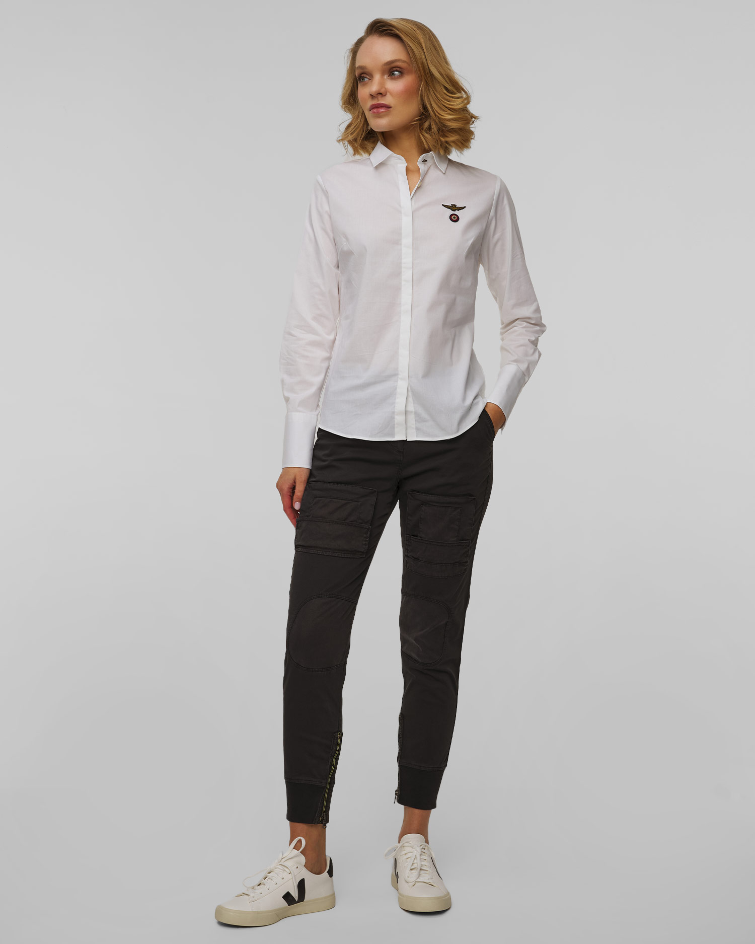 Chemise blanche pour femmes Aeronautica Militare
