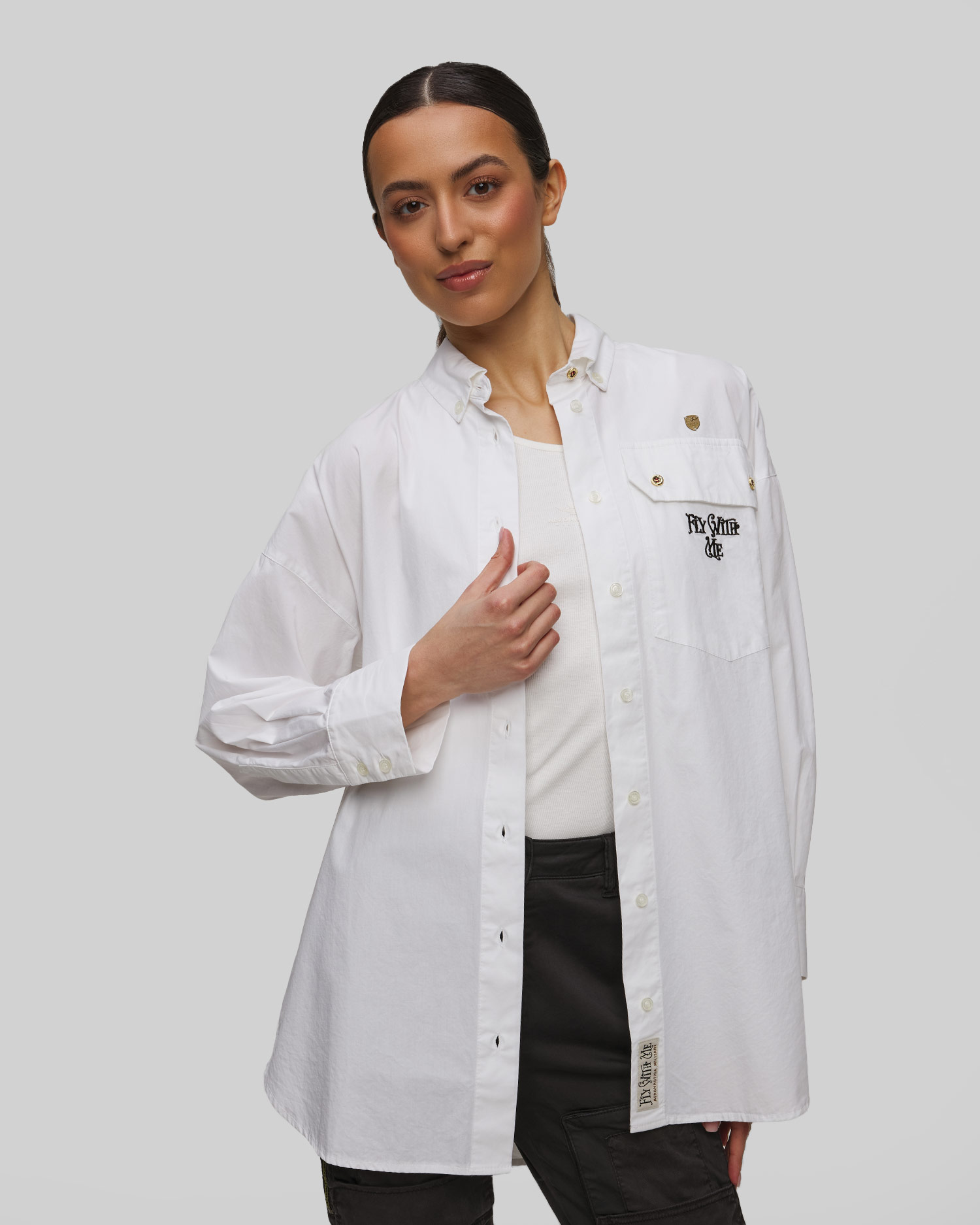 Women's white shirt Aeronautica Militare