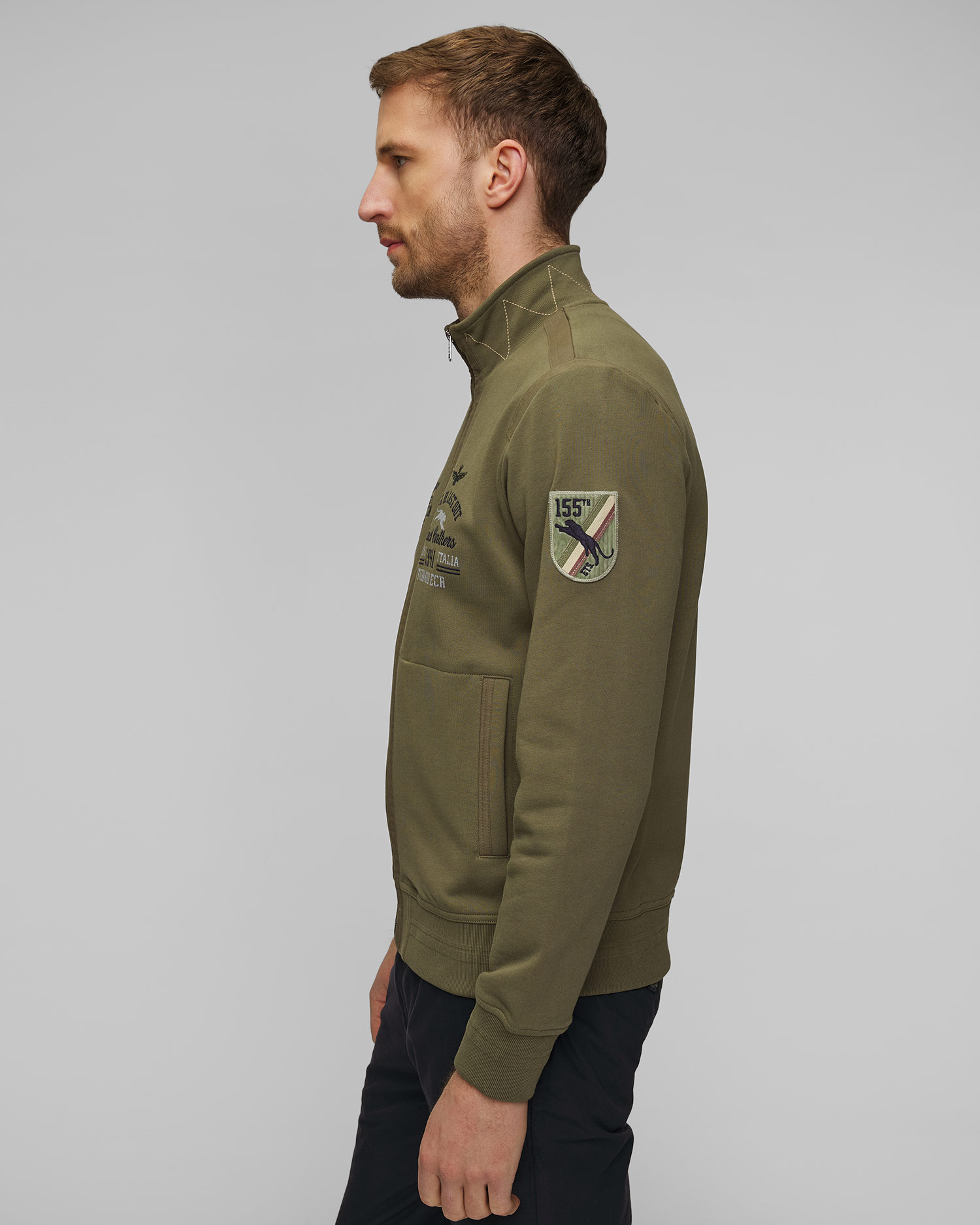 Men’s green sweatshirt Aeronautica Militare