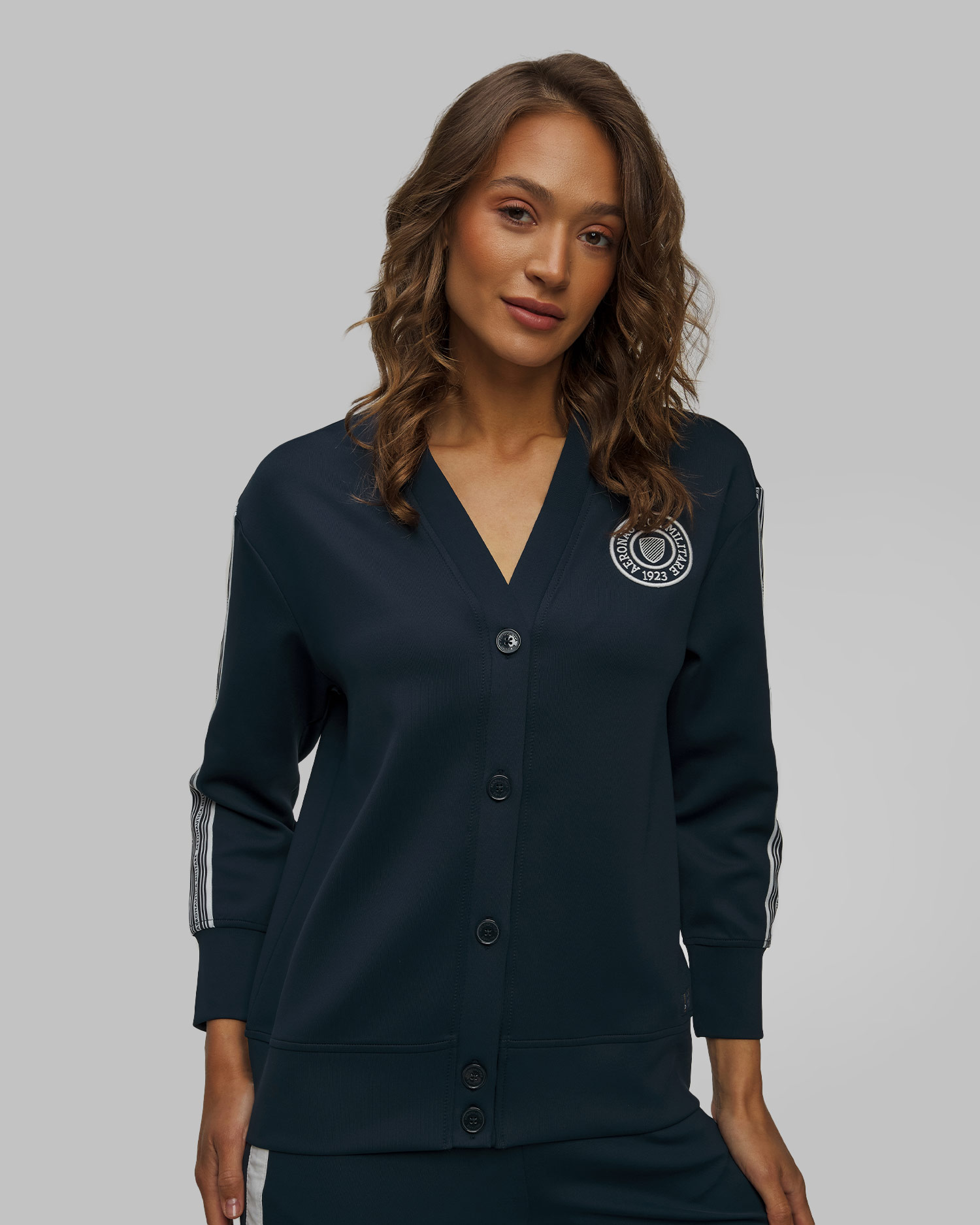Sweat-shirt bleu marine pour femmes Aeronautica Militare