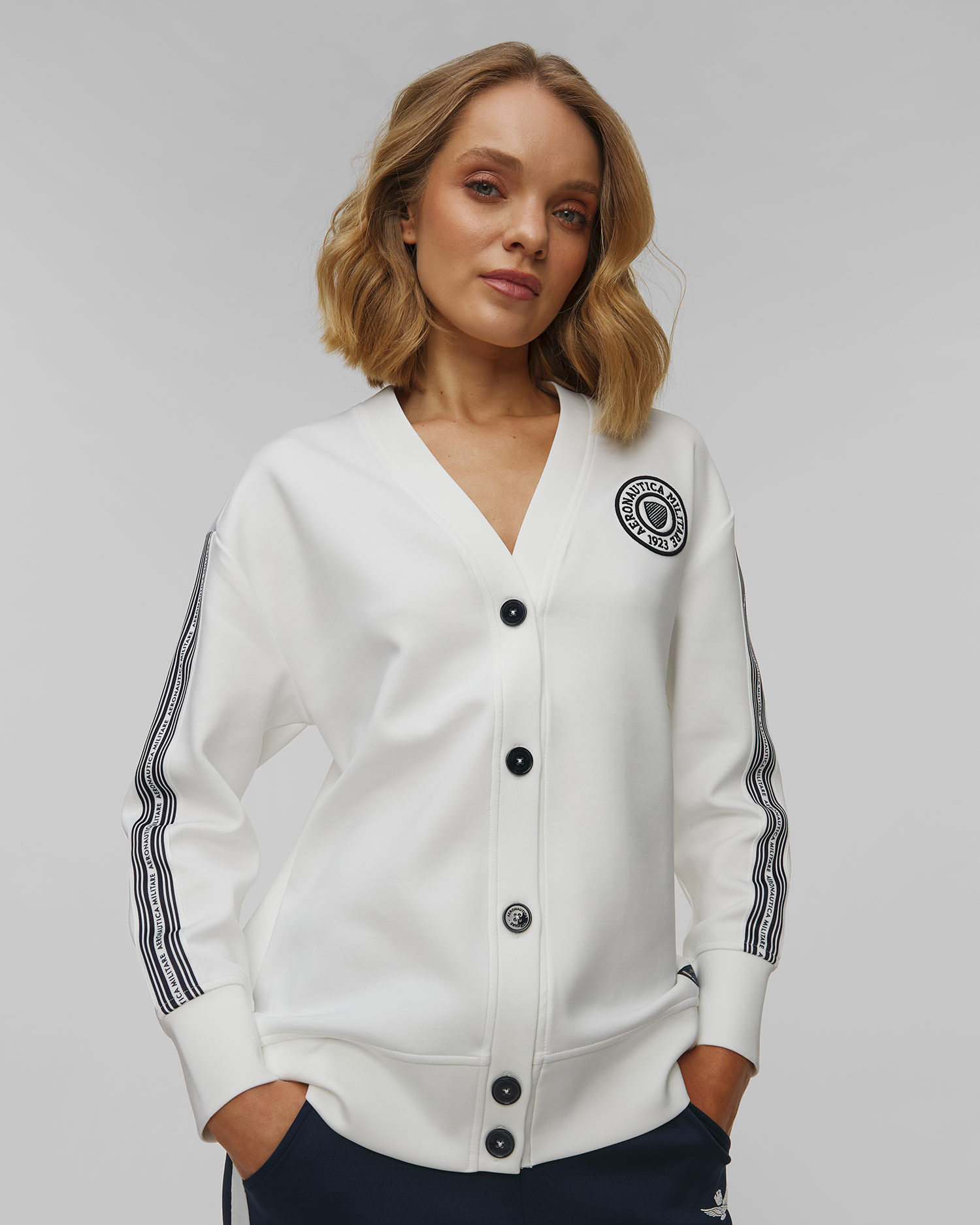 Sweat-shirt blanc pour femmes Aeronautica Militare