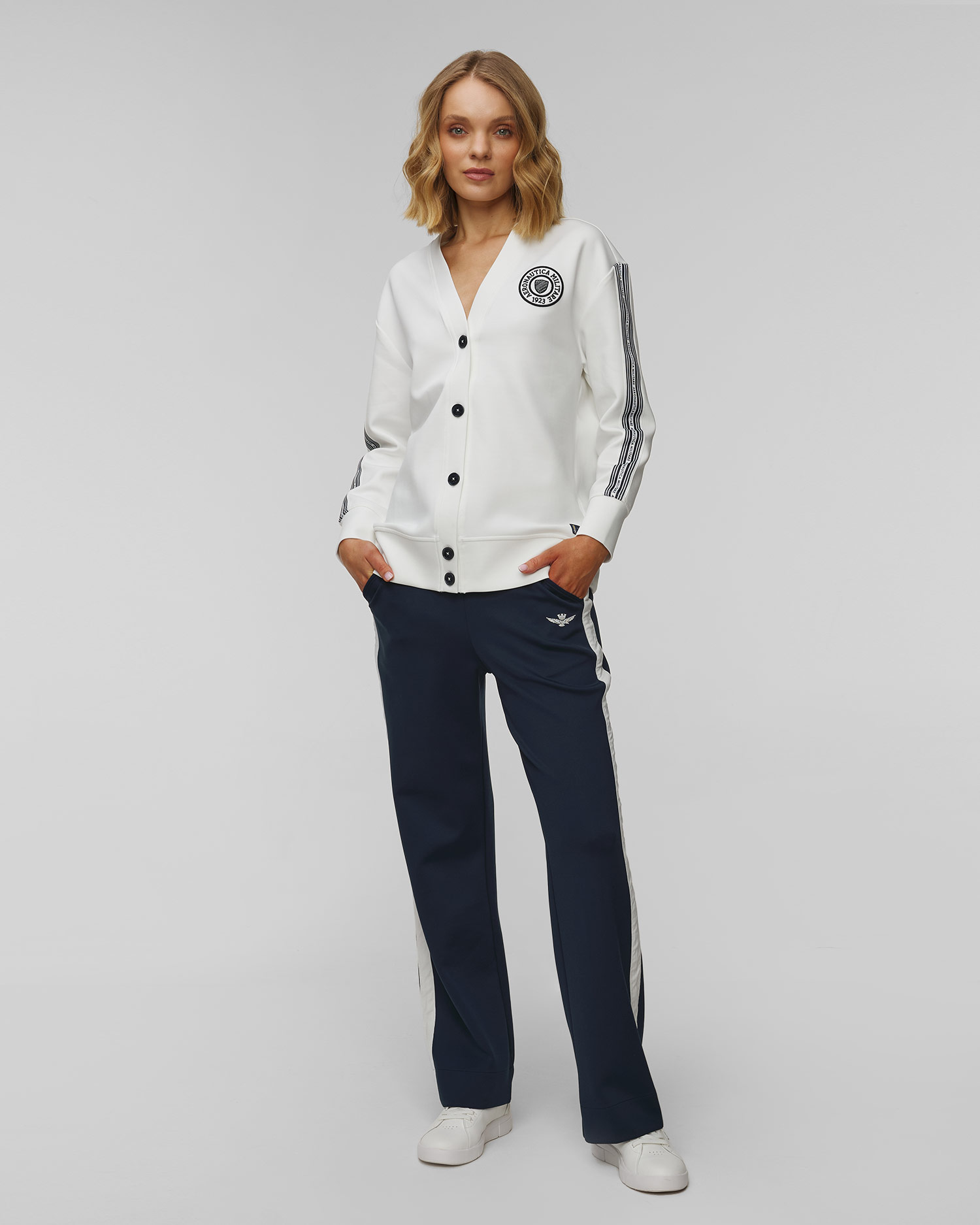 Sweat-shirt blanc pour femmes Aeronautica Militare