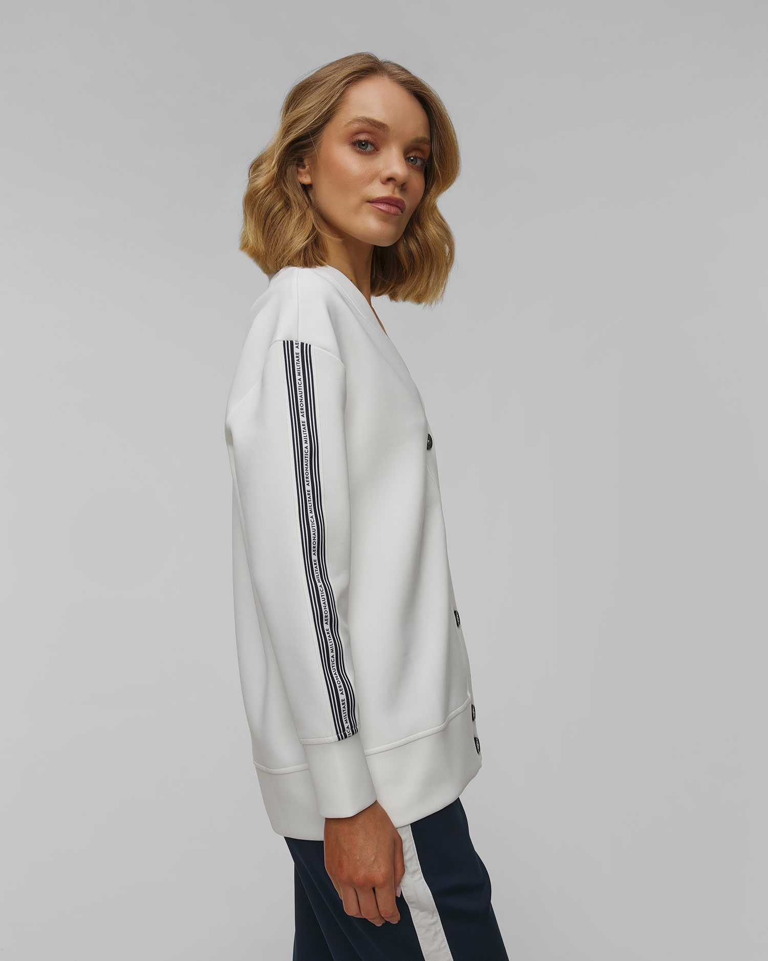 Sweat-shirt blanc pour femmes Aeronautica Militare