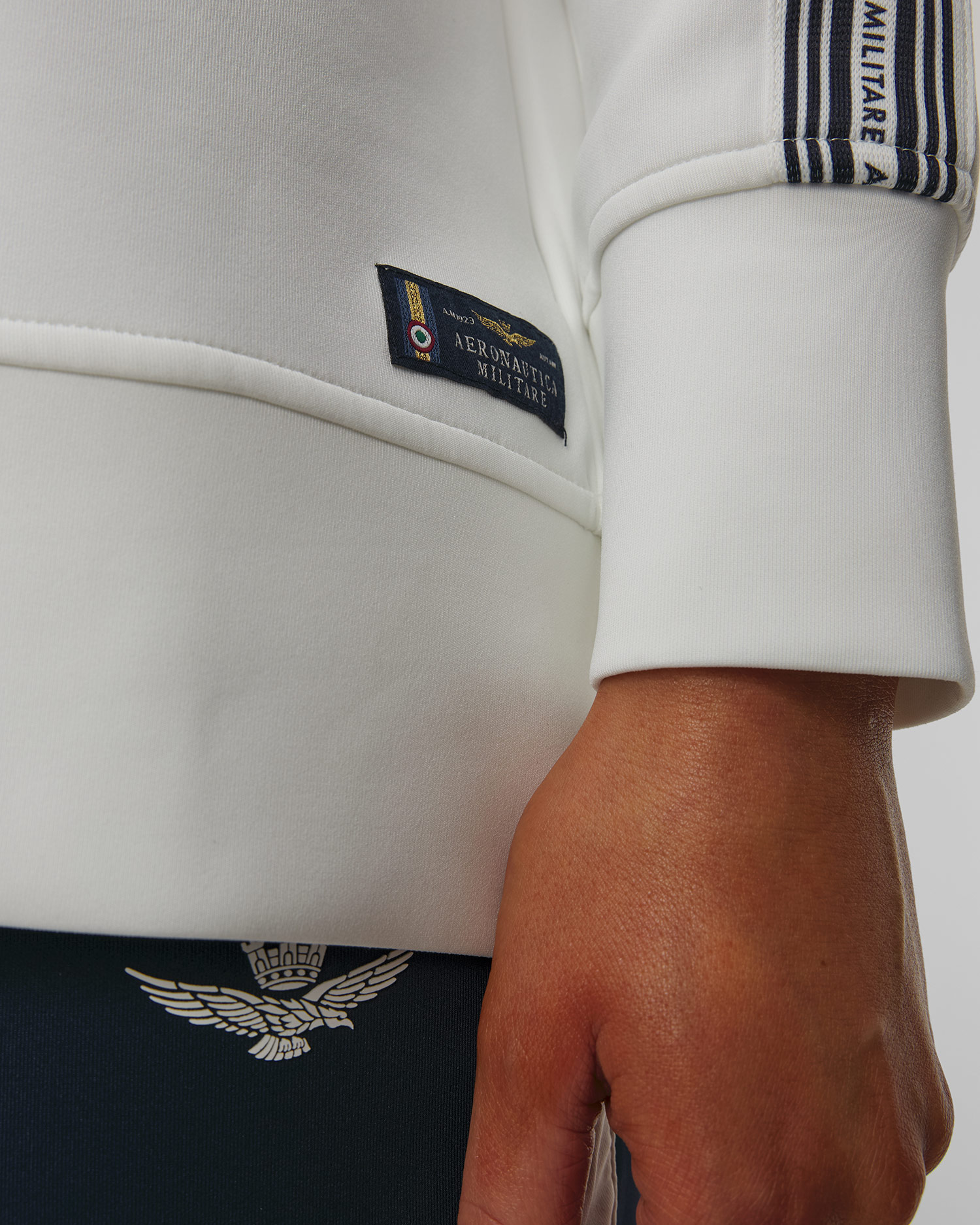 Sweat-shirt blanc pour femmes Aeronautica Militare