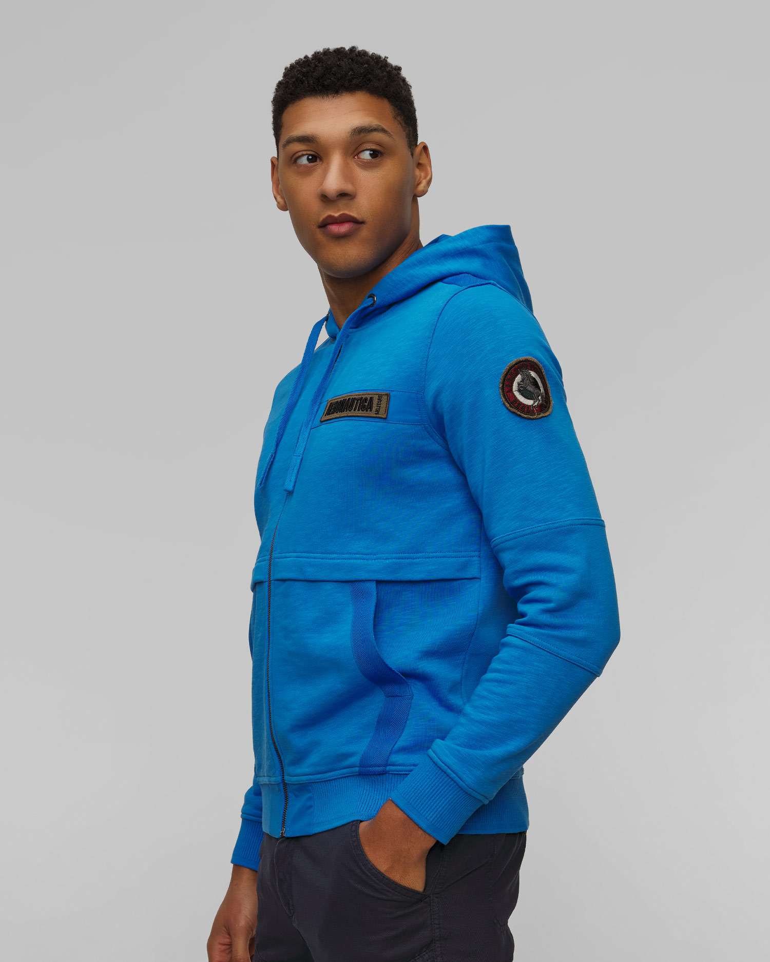 Men's blue sweatshirt Aeronautica Militare