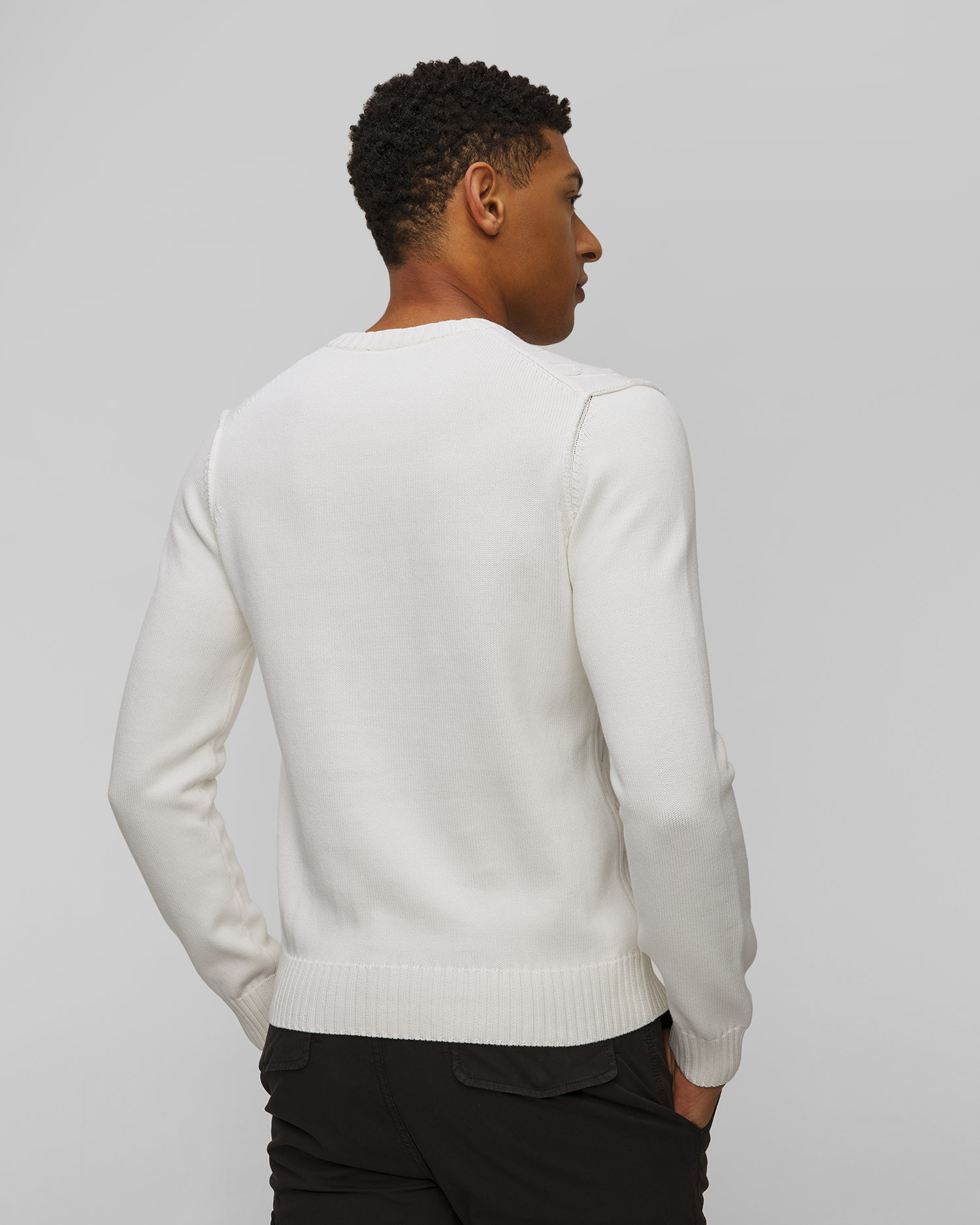 Bílý pánský svetr Aeronautica Militare