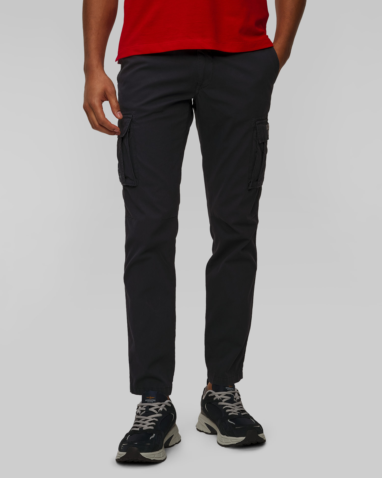 Tmavě modré pánské kalhoty Aeronautica Militare