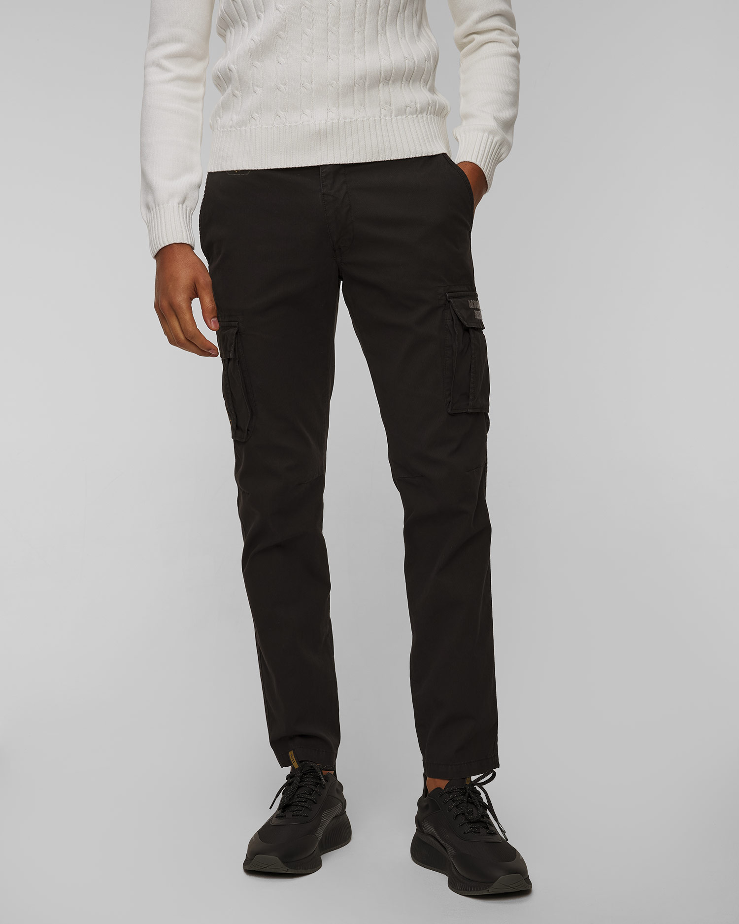 Černé pánské kalhoty Aeronautica Militare