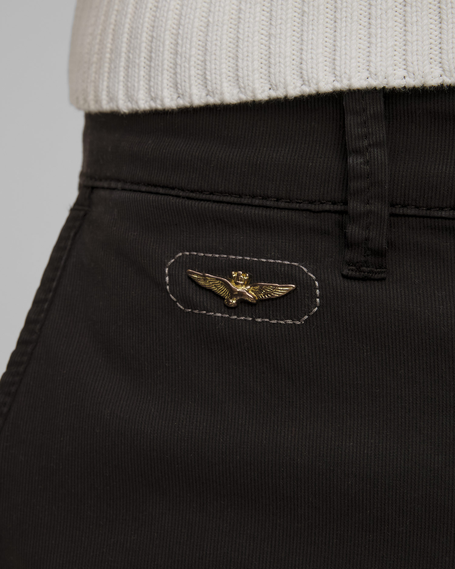 Men's black trousers Aeronautica Militare