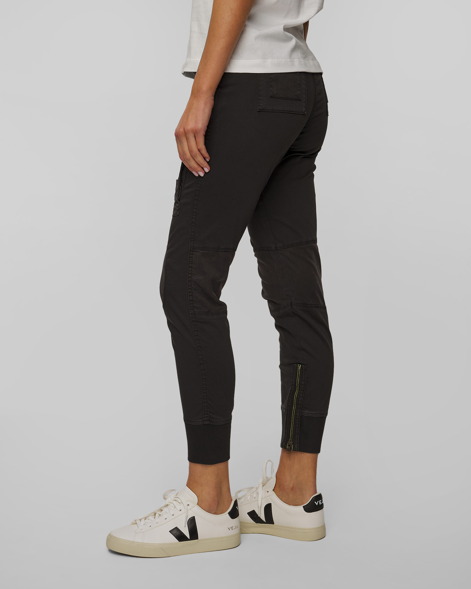 Women's black cargo trousers Aeronautica Militare