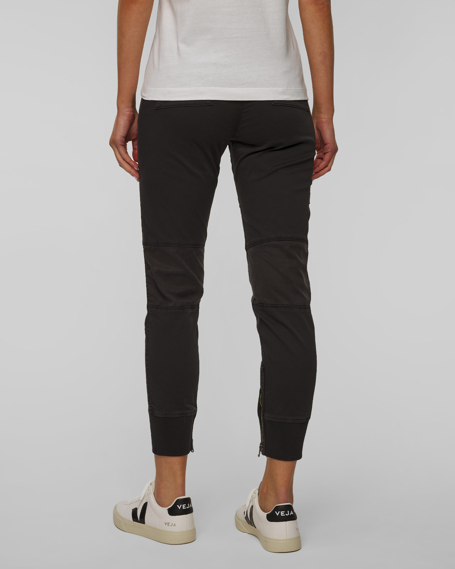 Women's black cargo trousers Aeronautica Militare