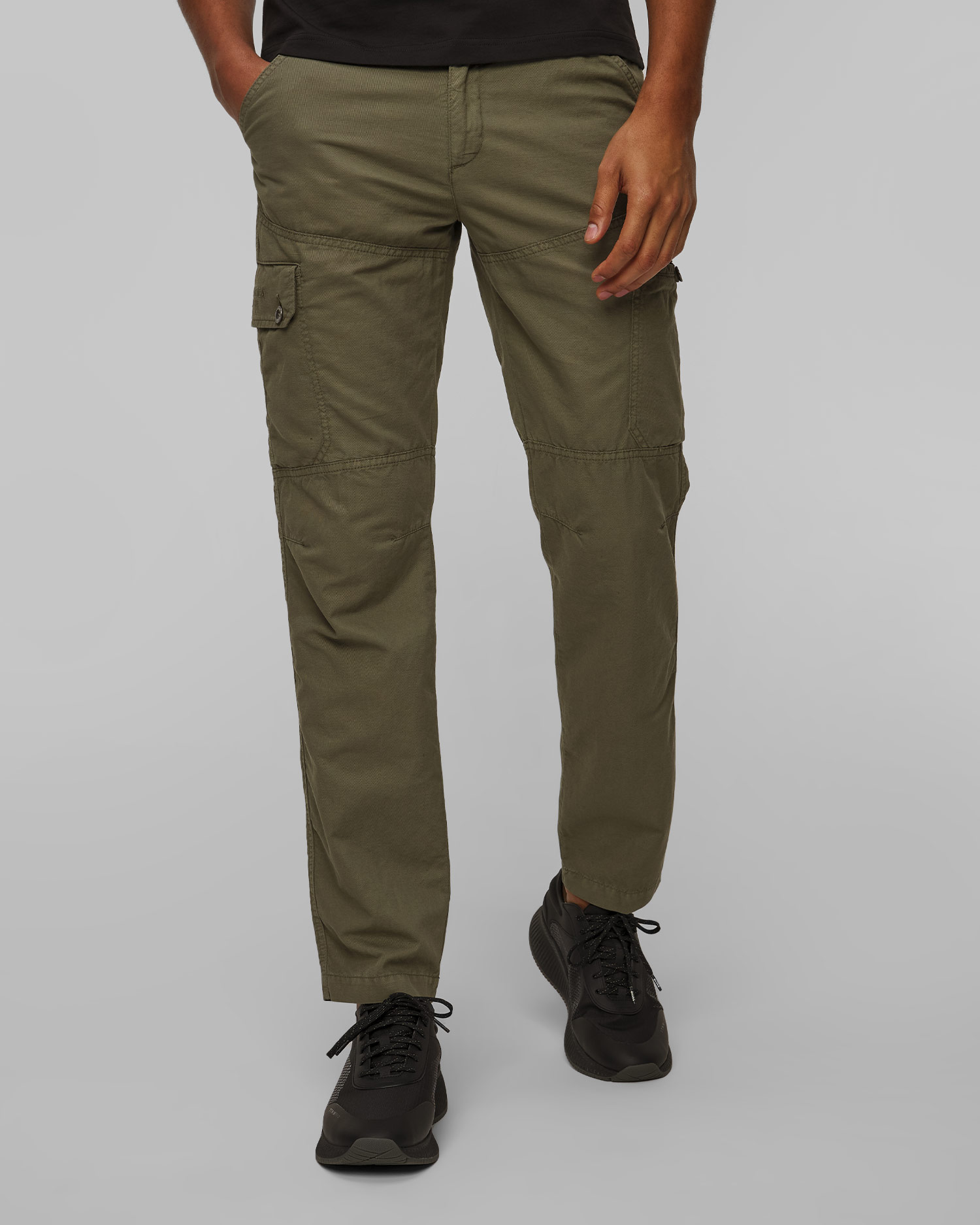 Aeronautica Militare Herrenhose mit Leinen in Grün