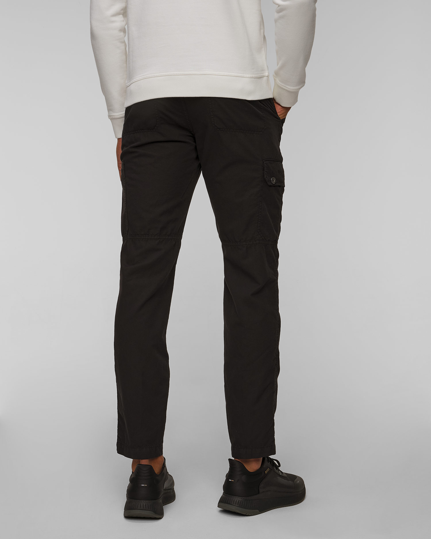 Aeronautica Militare Herrenhose mit Leinen in Schwarz