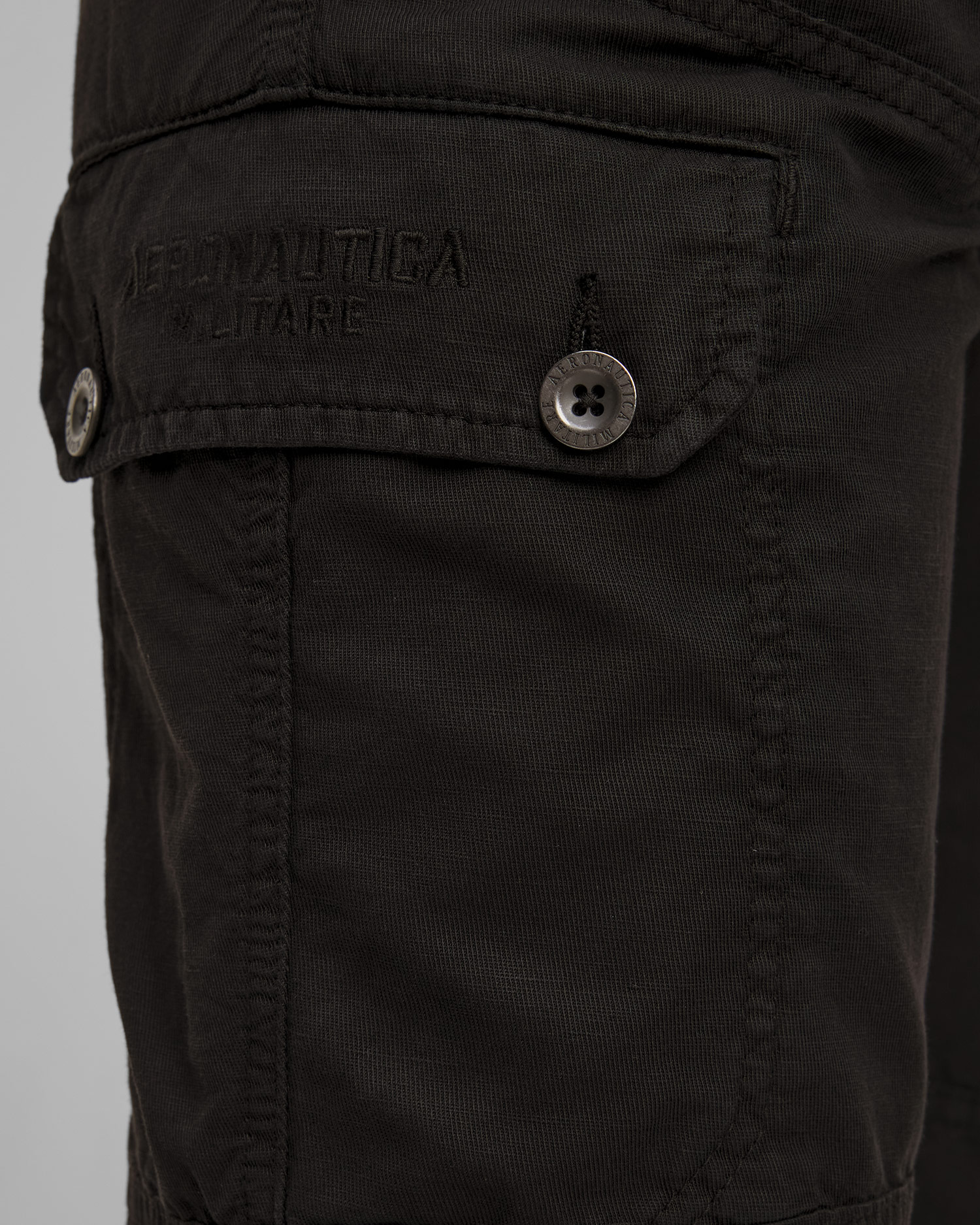 Aeronautica Militare Herrenhose mit Leinen in Schwarz