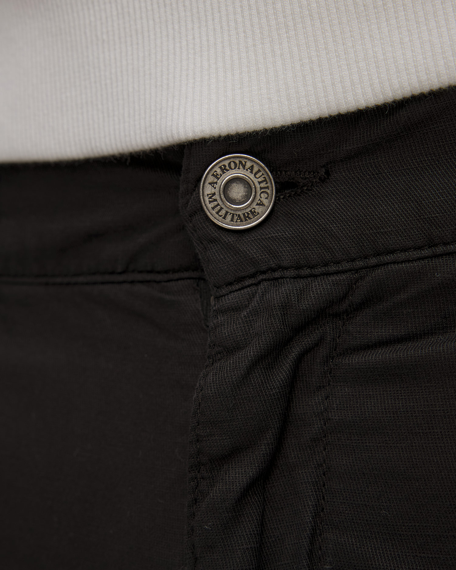 Aeronautica Militare Herrenhose mit Leinen in Schwarz
