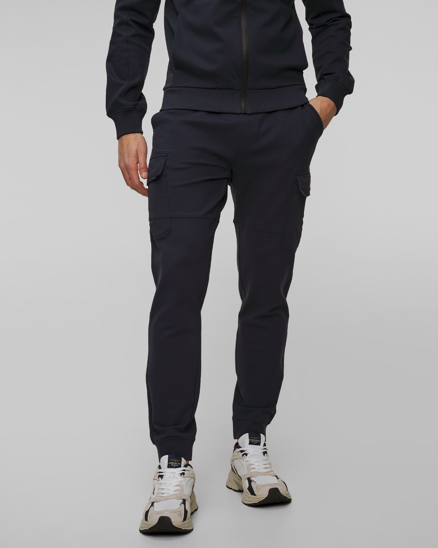 Pantaloni bleumarin jogger pentru bărbați Aeronautica Militare
