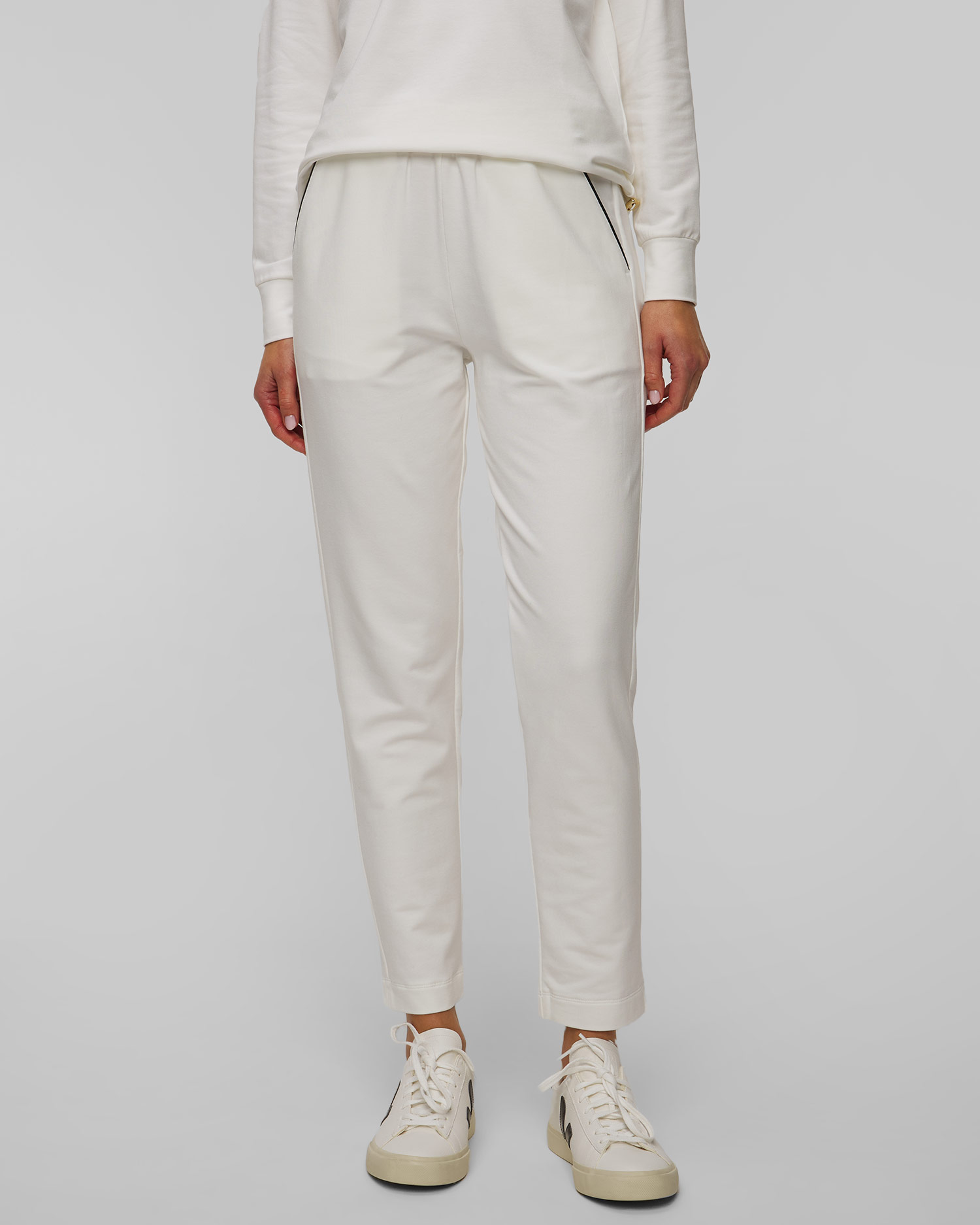 Bílé dámské kalhoty Aeronautica Militare, Barva/Vzor: Biały