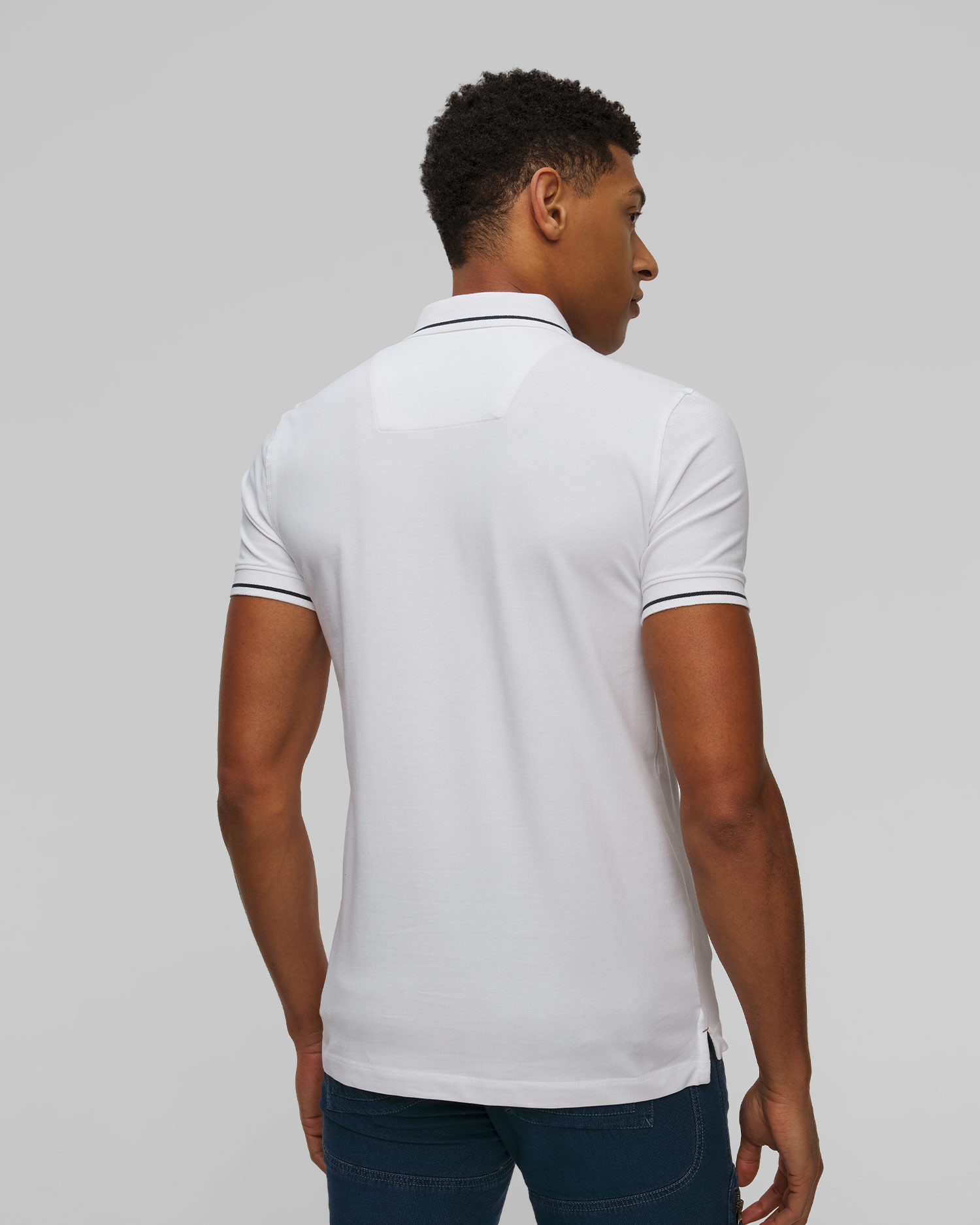 Białe polo męskie Aeronautica Militare