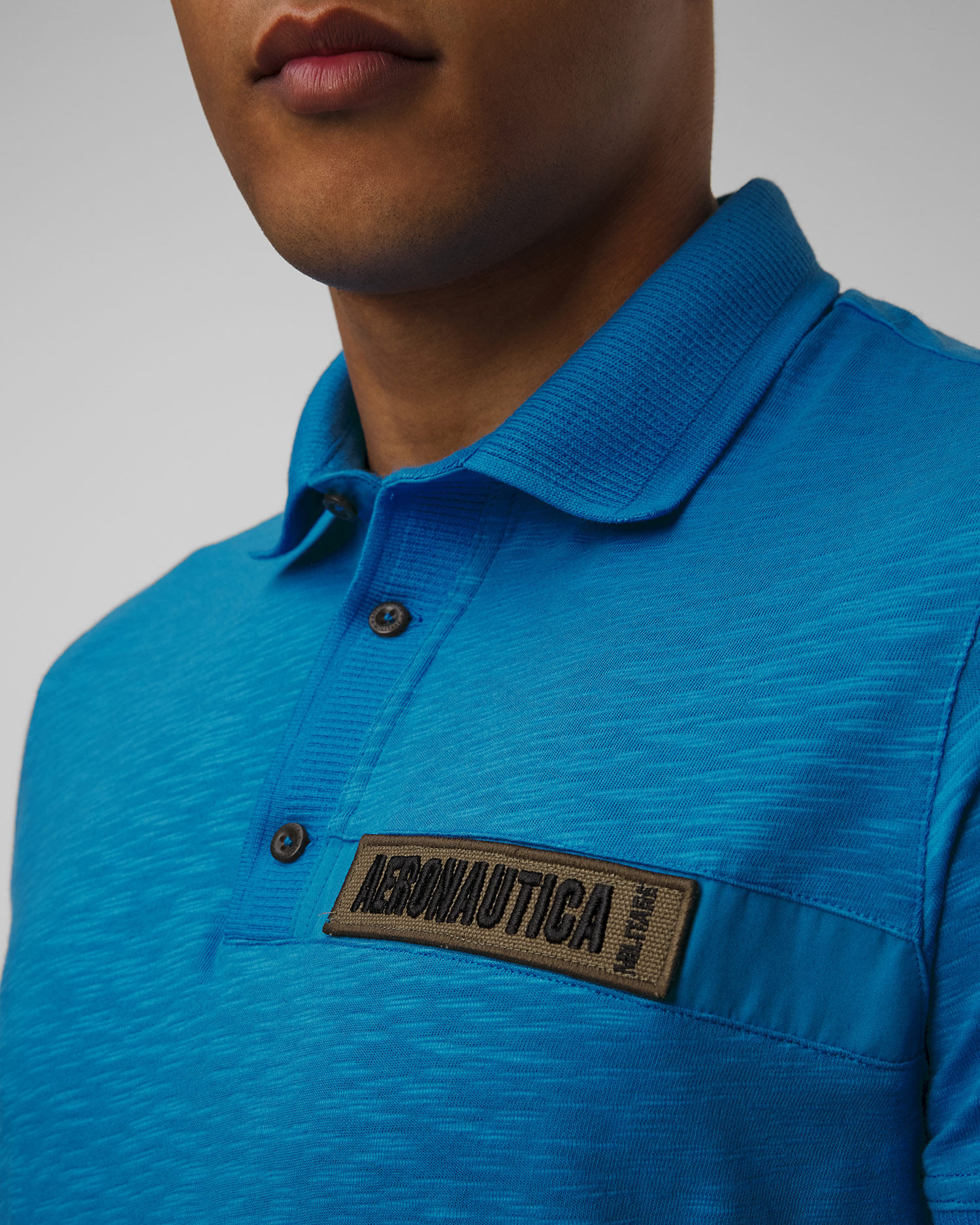 Niebieskie polo męskie Aeronautica Militare