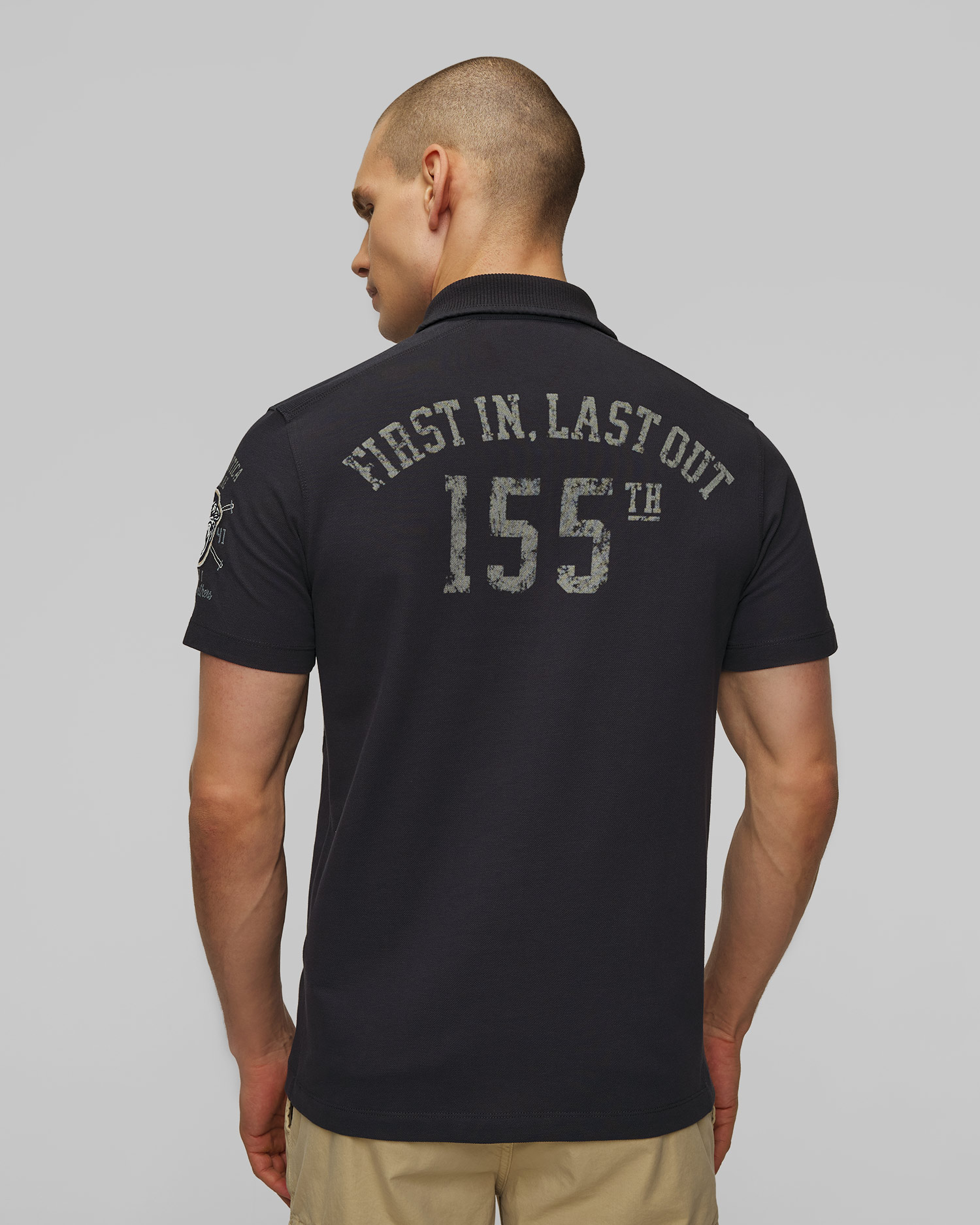 Granatowe polo męskie Aeronautica Militare