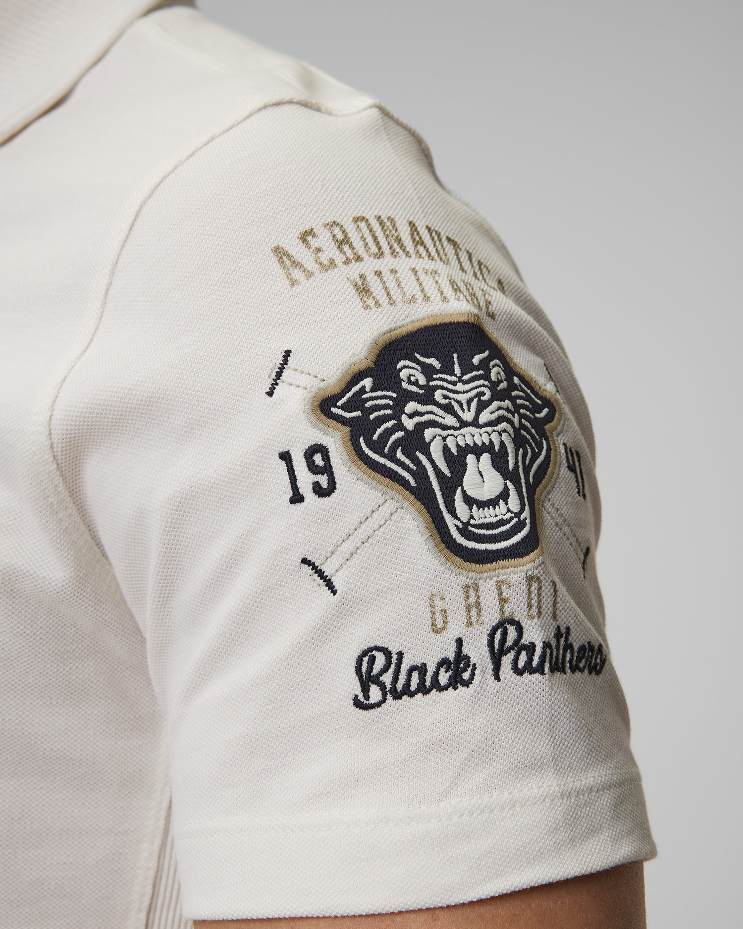 Białe polo męskie Aeronautica Militare