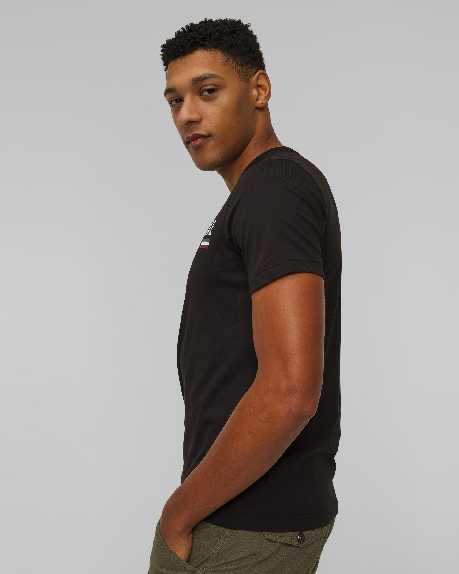 Tricou negru pentru bărbați Aeronautica Militare 