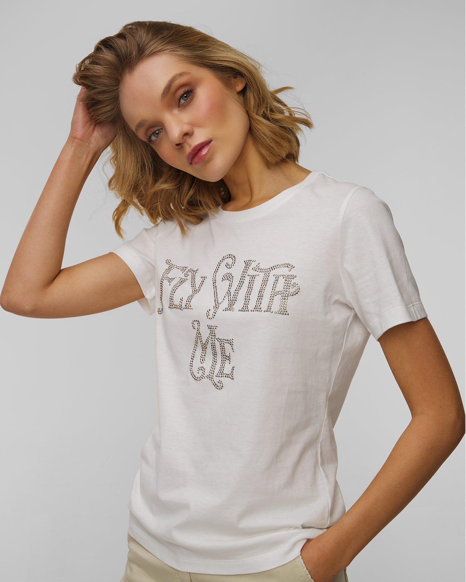 T-shirt blanc pour femmes Aeronautica Militare