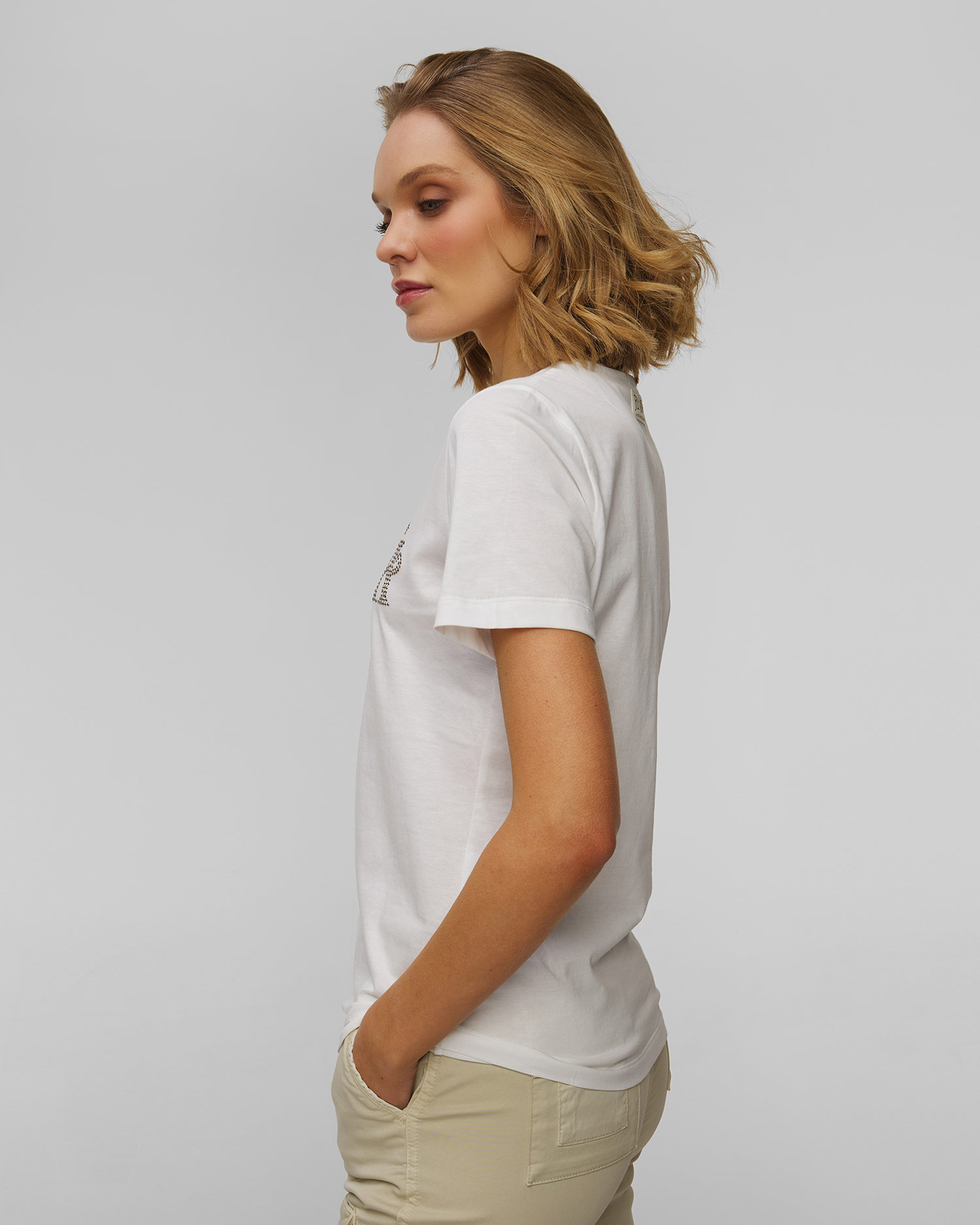 T-shirt blanc pour femmes Aeronautica Militare