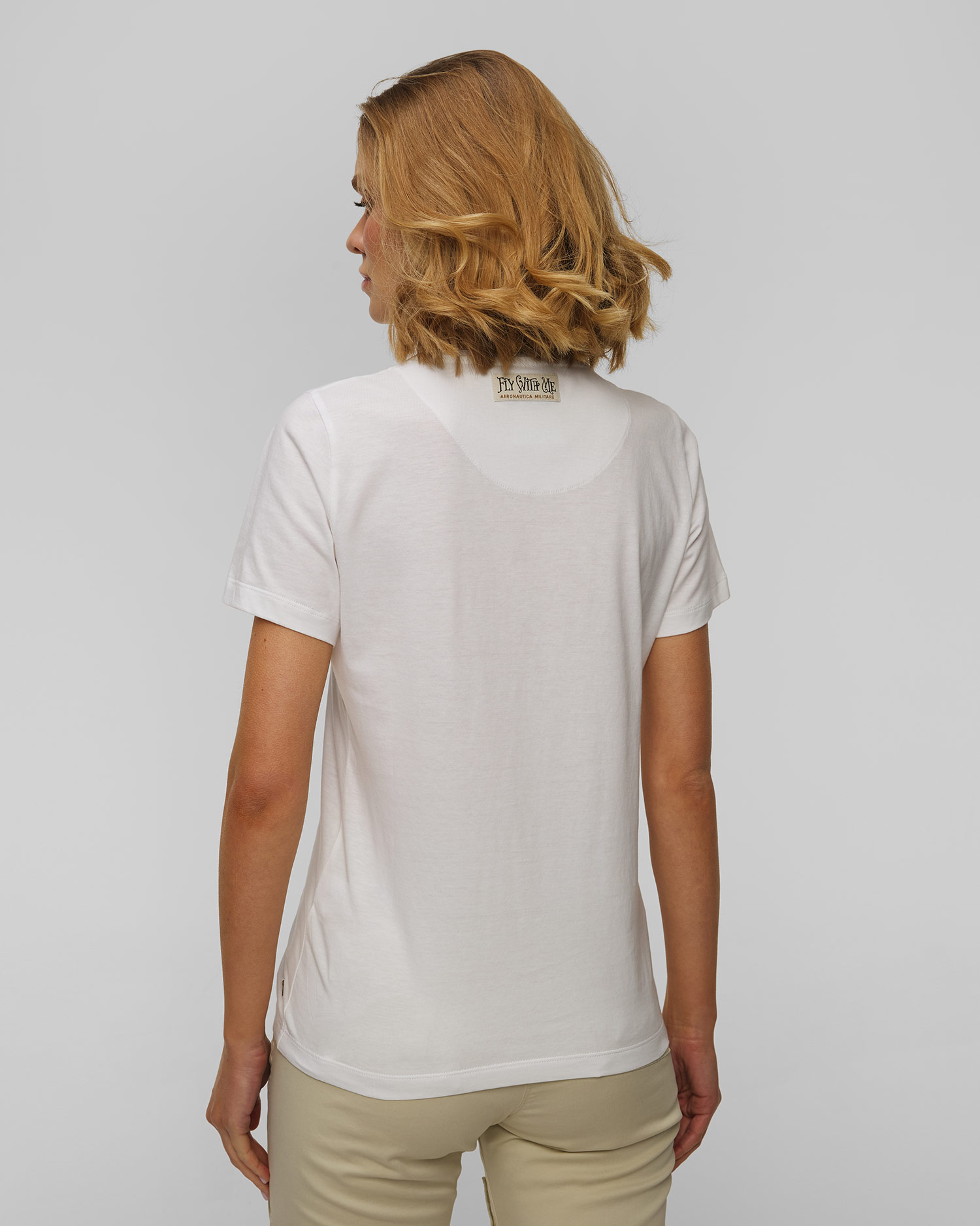 T-shirt blanc pour femmes Aeronautica Militare
