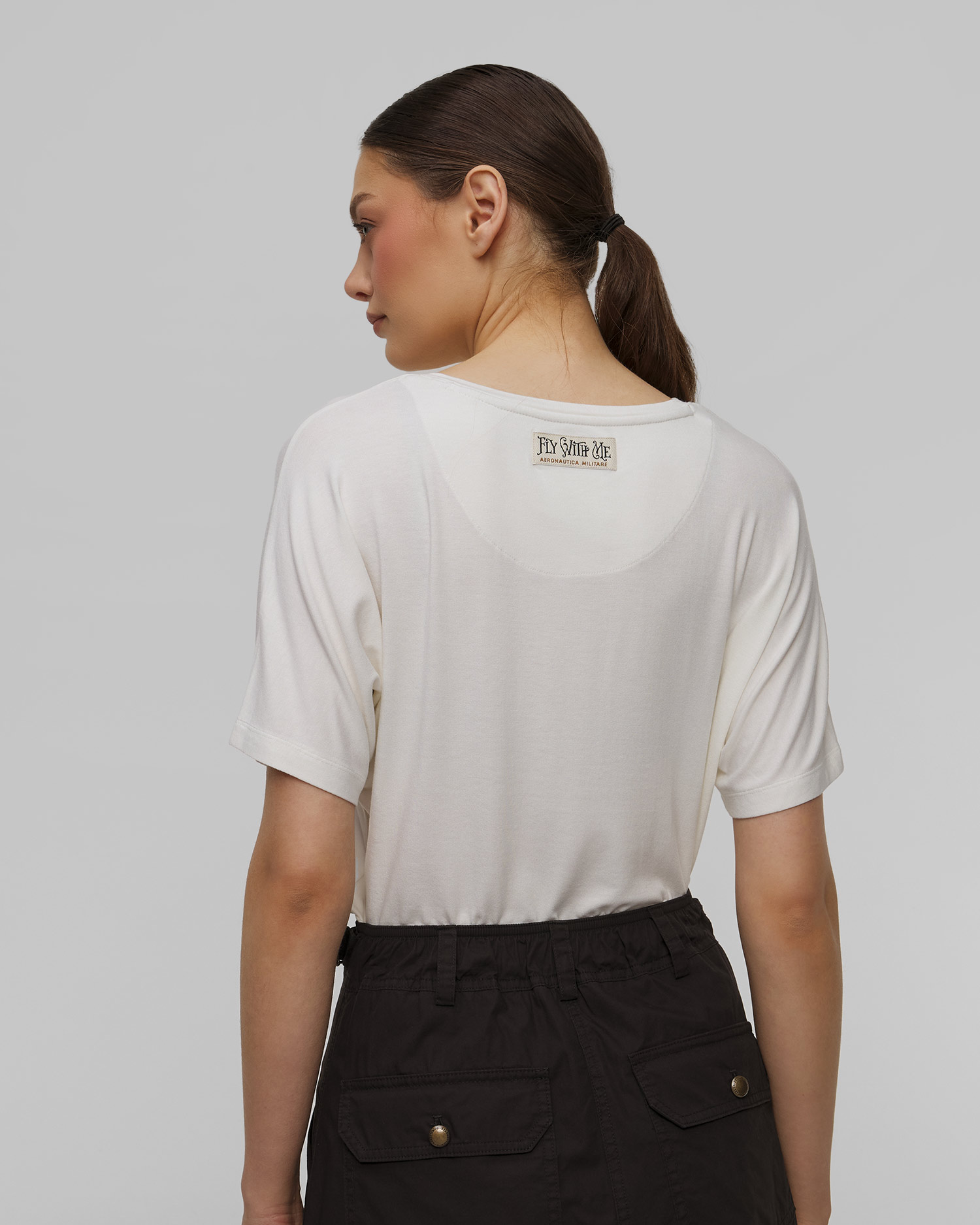 T-shirt blanc pour femmes Aeronautica Militare