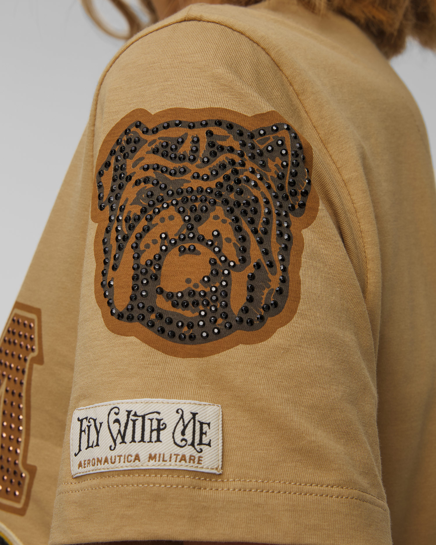 Dámské hnědé tričko Aeronautica Militare