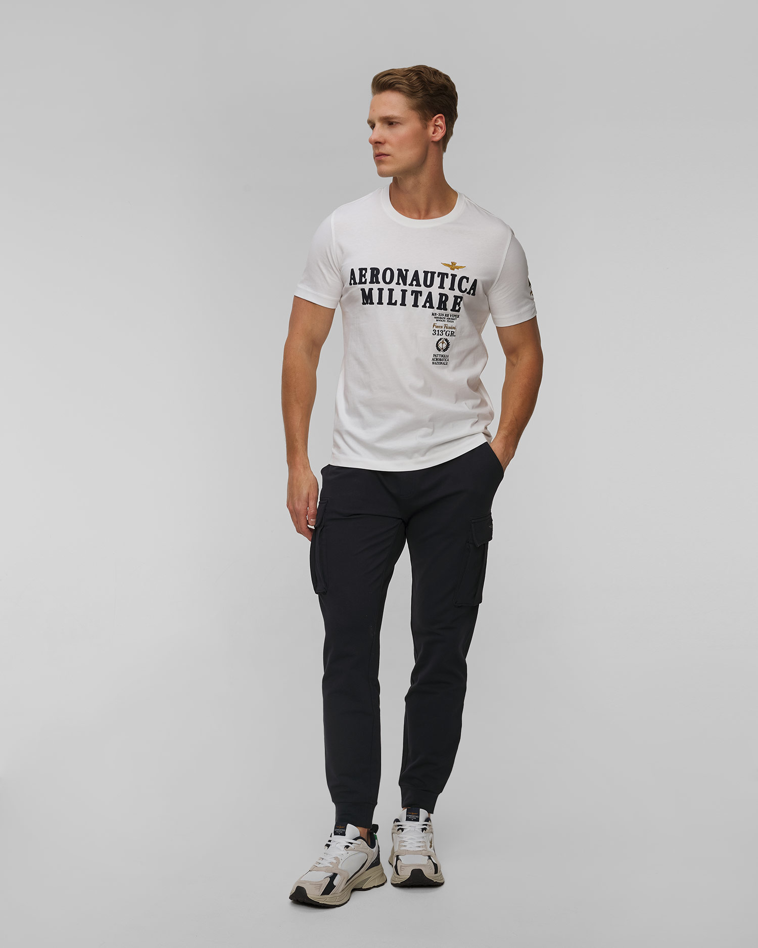 Bílé pánské tričko Aeronautica Militare