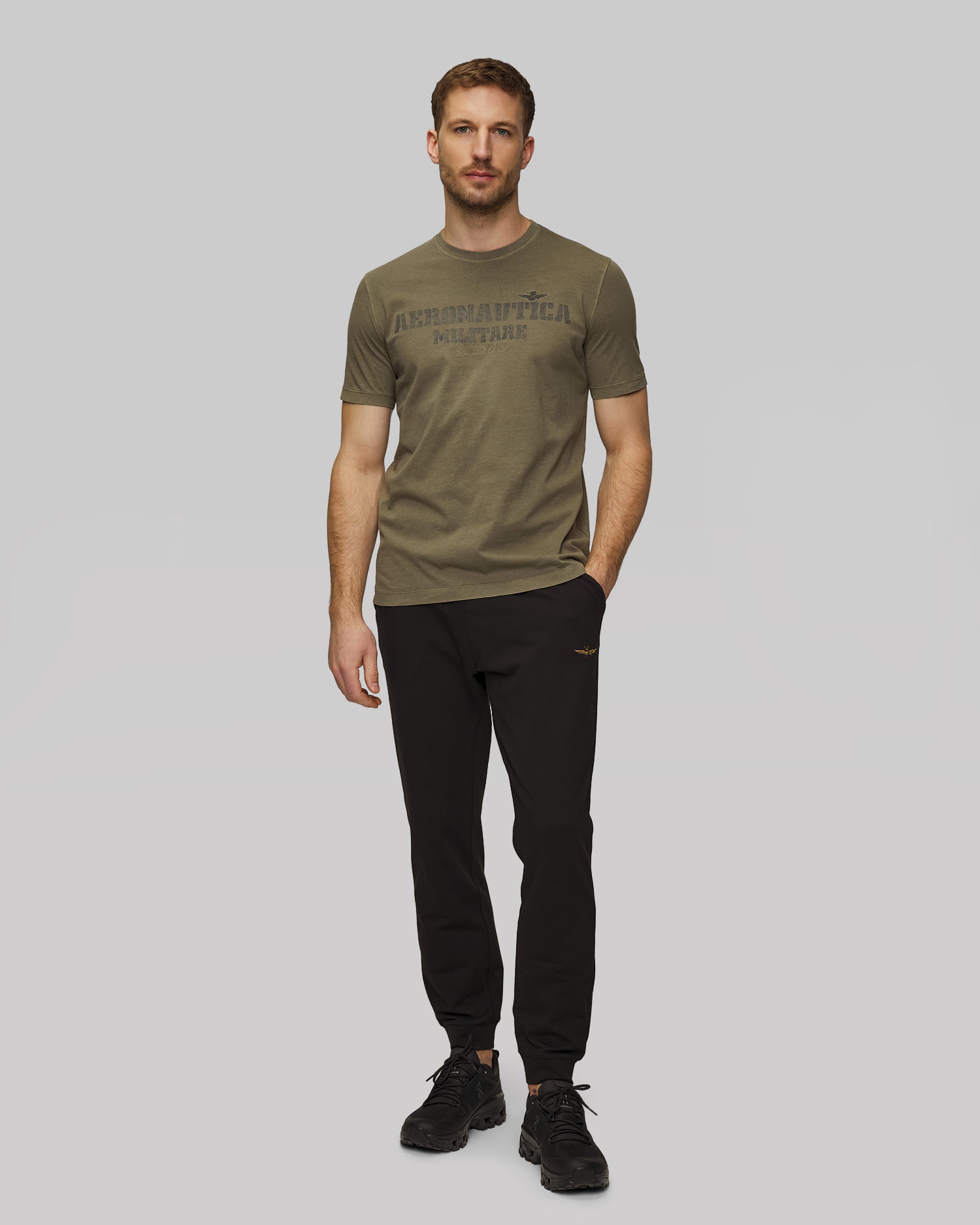 Men’s green T-shirt Aeronautica Militare