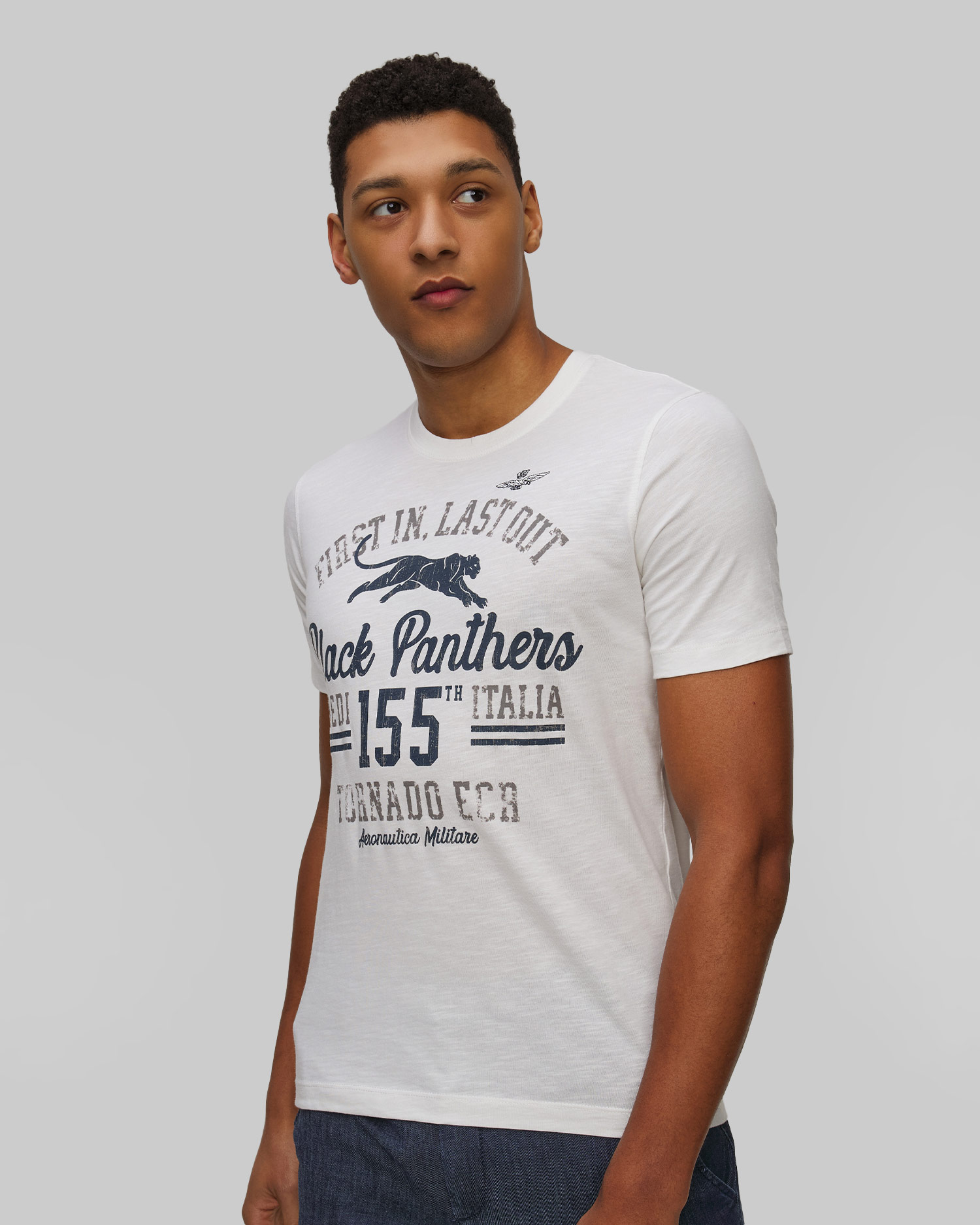 Men's white T-shirt Aeronautica Militare