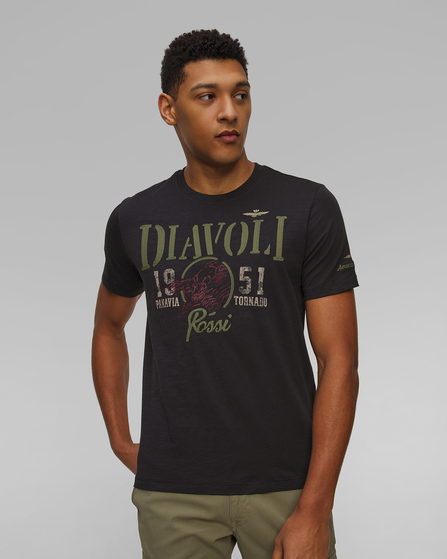 Men's dark blue T-shirt Aeronautica Militare