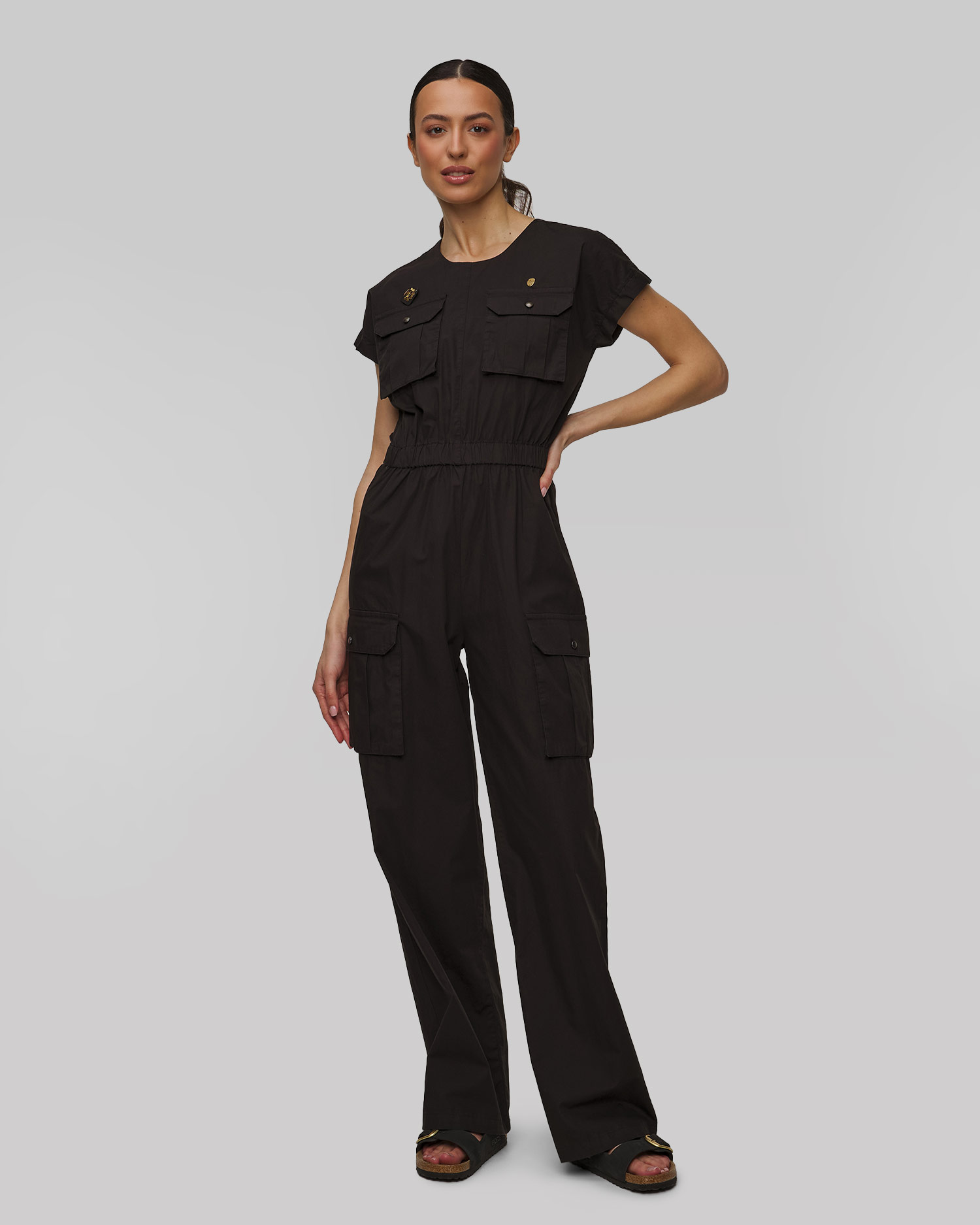 Salopetă neagră pentru femei Aeronautica Militare