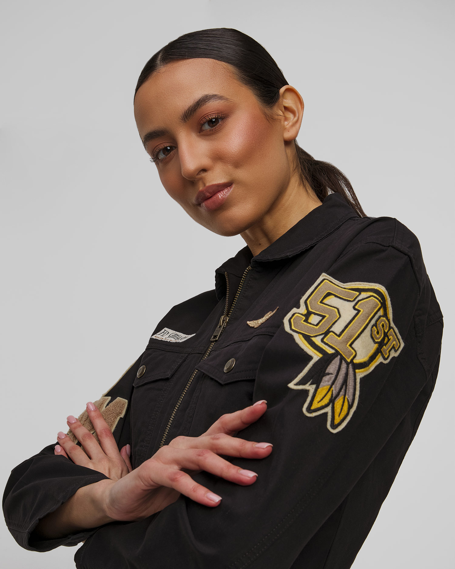 Women's black jumpsuit, Aeronautica Militare