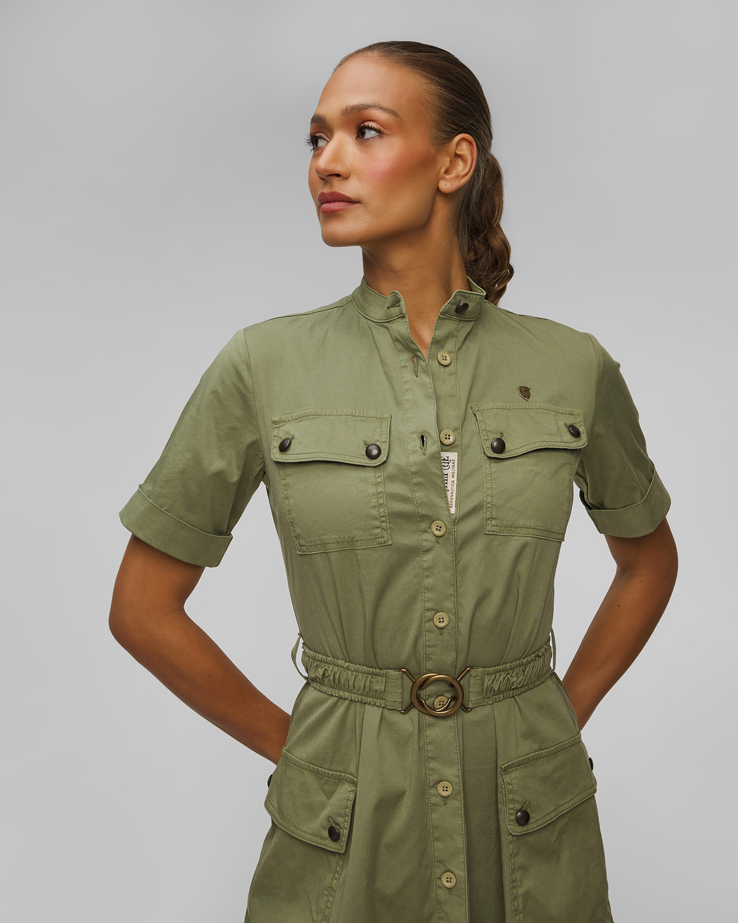 Aeronautica Militare Damenkleid in Grün