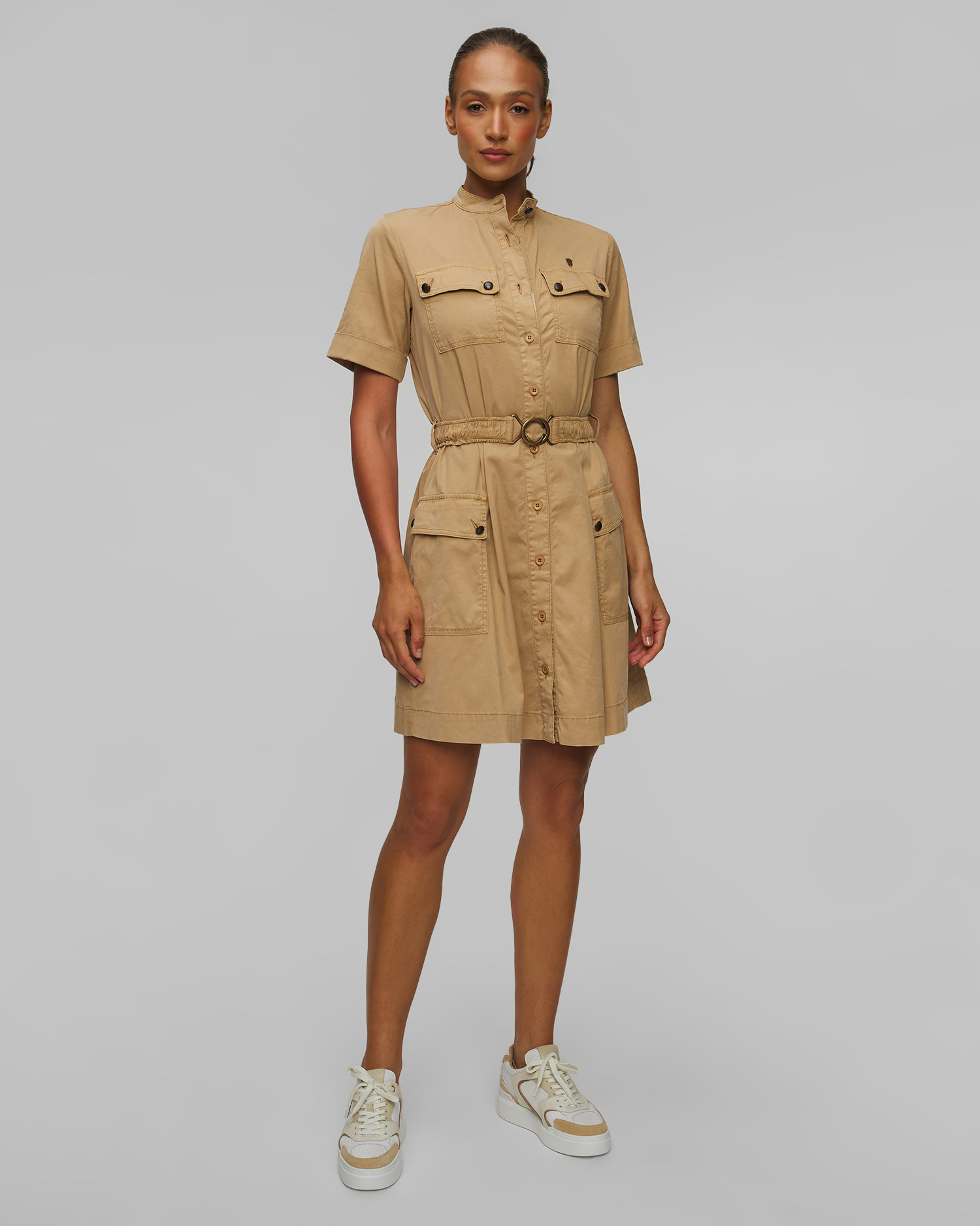 Aeronautica Militare Damenkleid in Braun