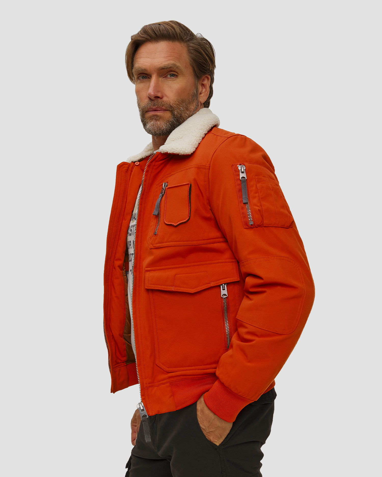 Giacca arancione da uomo Aeronautica Militare