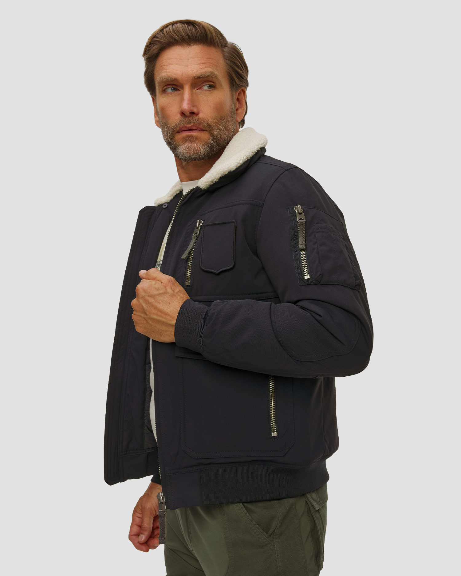 Giacca blu scuro da uomo Aeronautica Militare