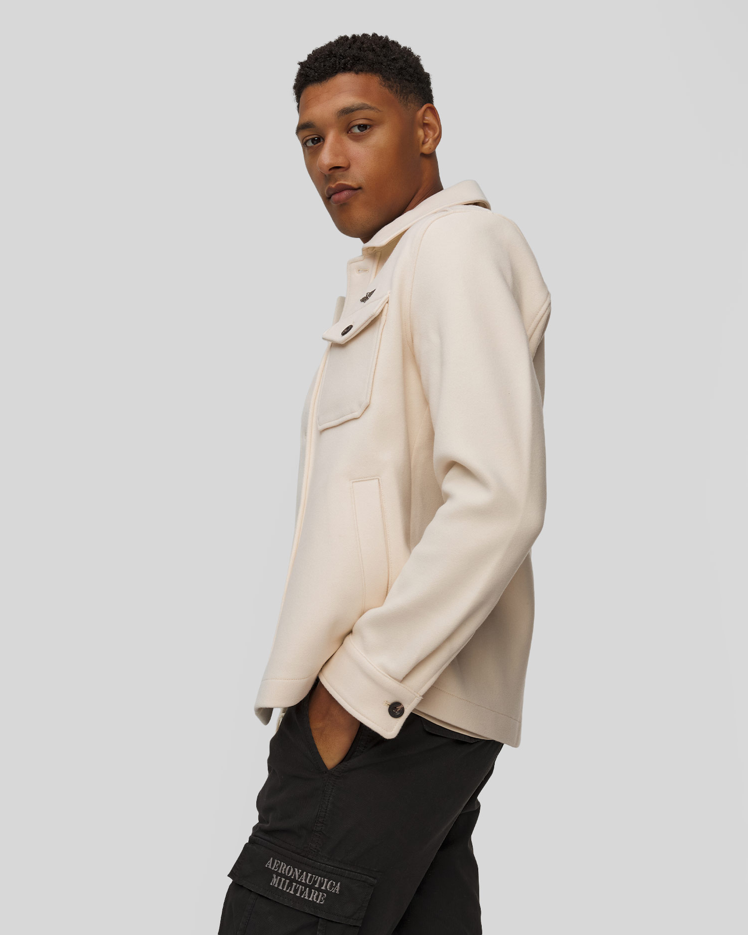 Giacca beige da uomo Aeronautica Militare
