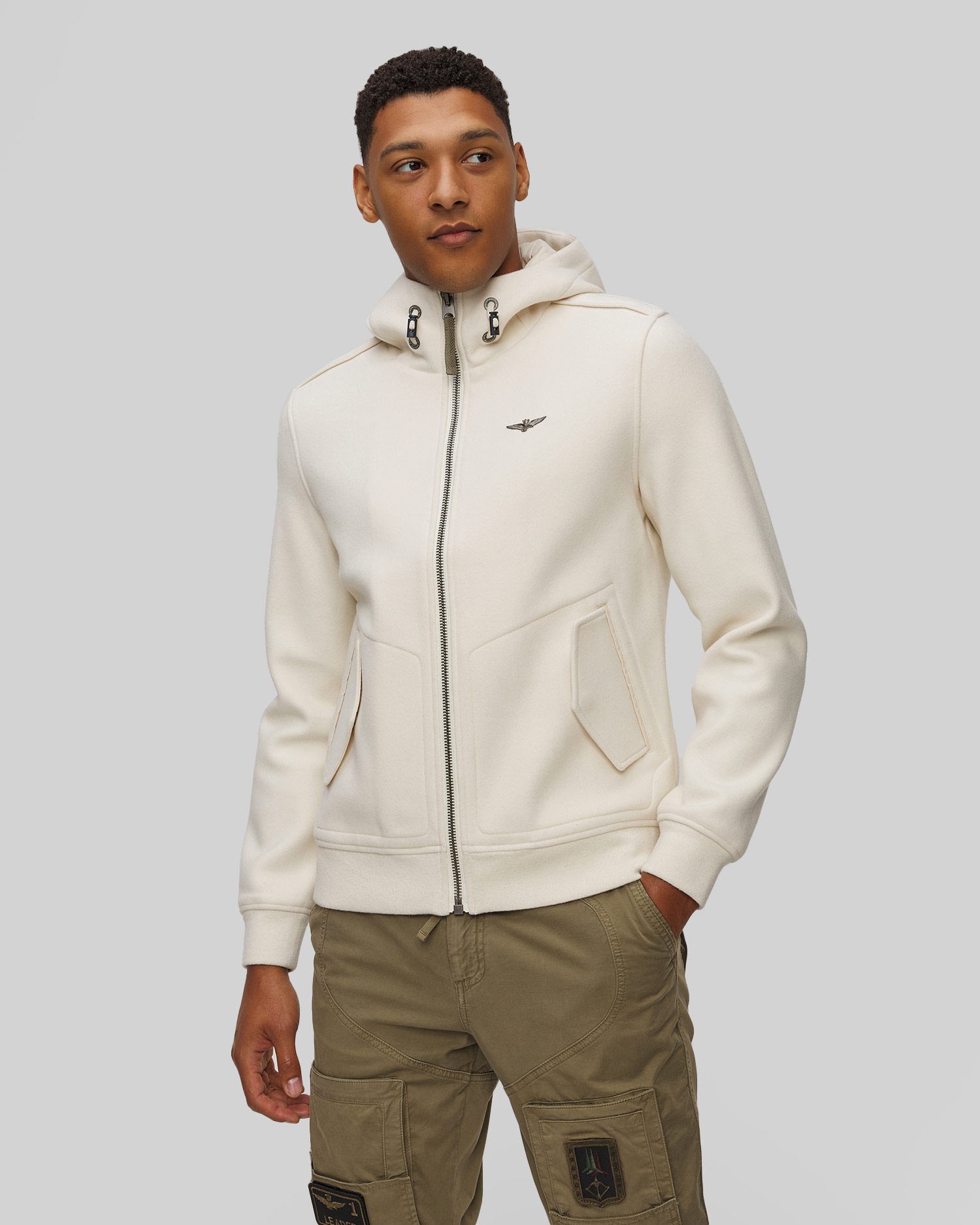 Giacca beige da uomo Aeronautica Militare