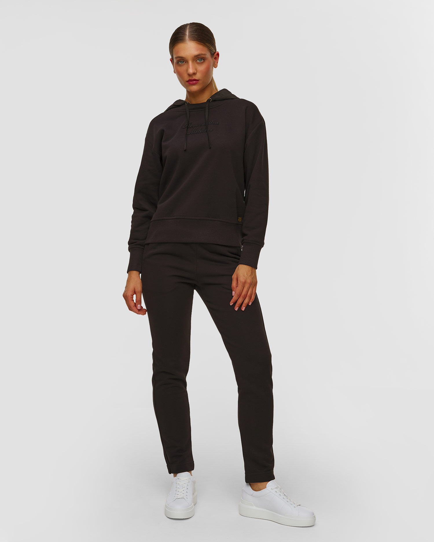 Aeronautica Militare Damen-Kapuzenpullover in Schwarz