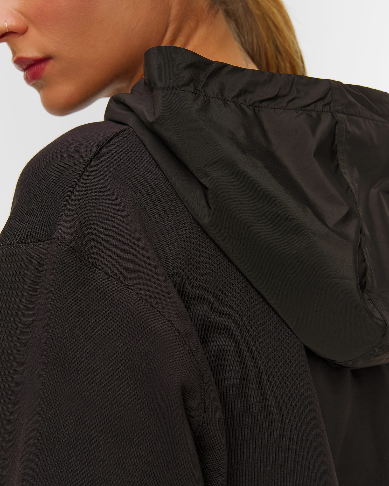 Women's black hoodie Aeronautica Militare