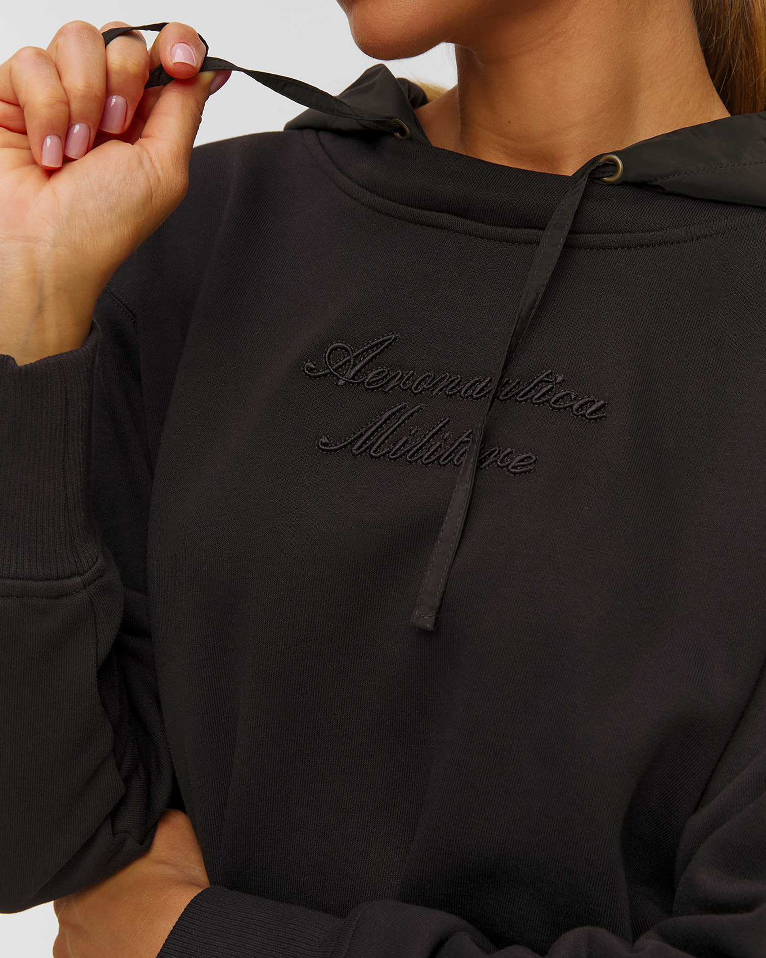Aeronautica Militare Damen-Kapuzenpullover in Schwarz
